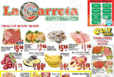 La Carreta Supermarkets Weekly Ad August 12 - 18, 2026