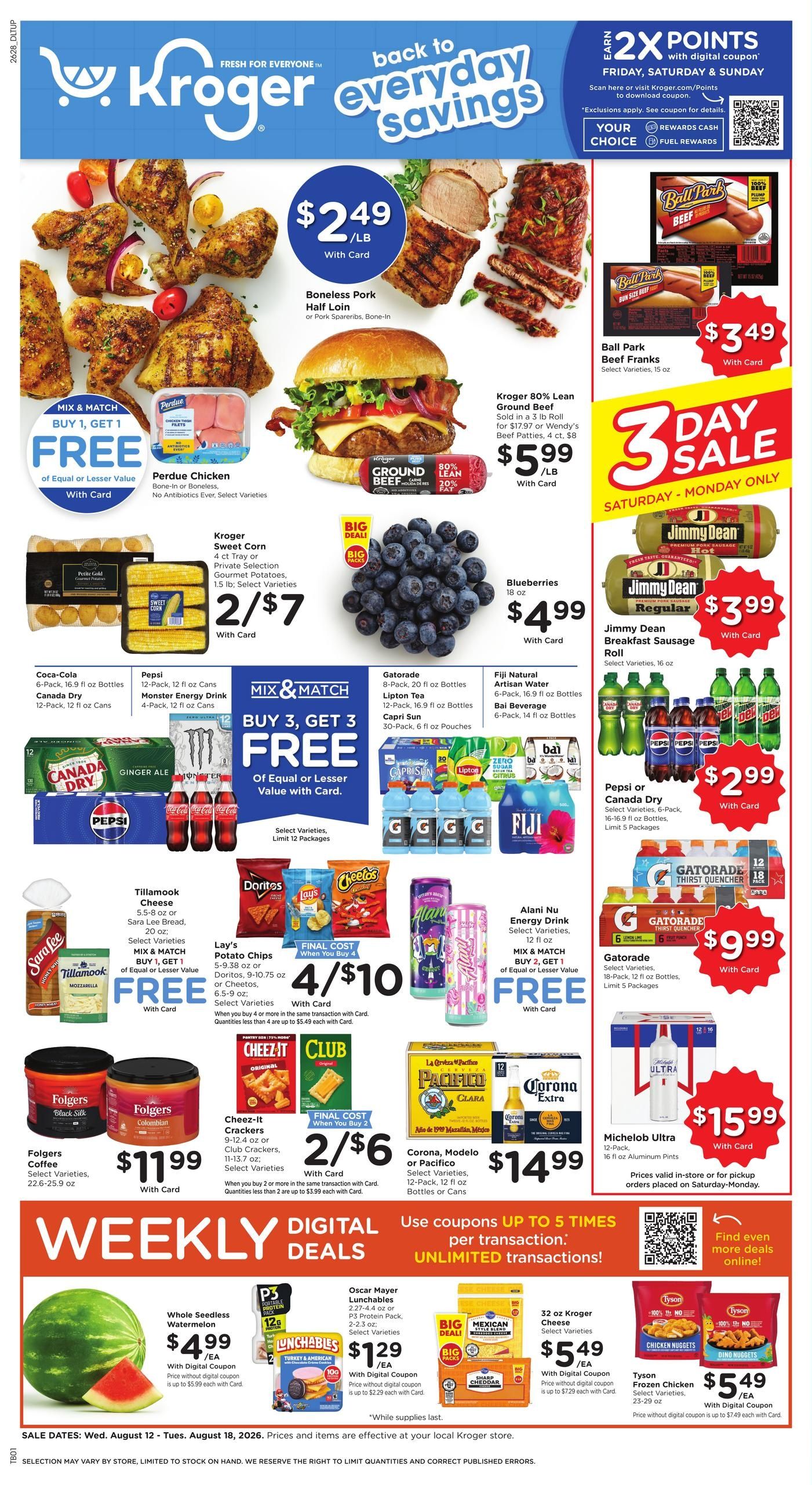 Kroger (Tupelo–Saltillo Area, MS) Weekly Ad August 12 - 18, 2026