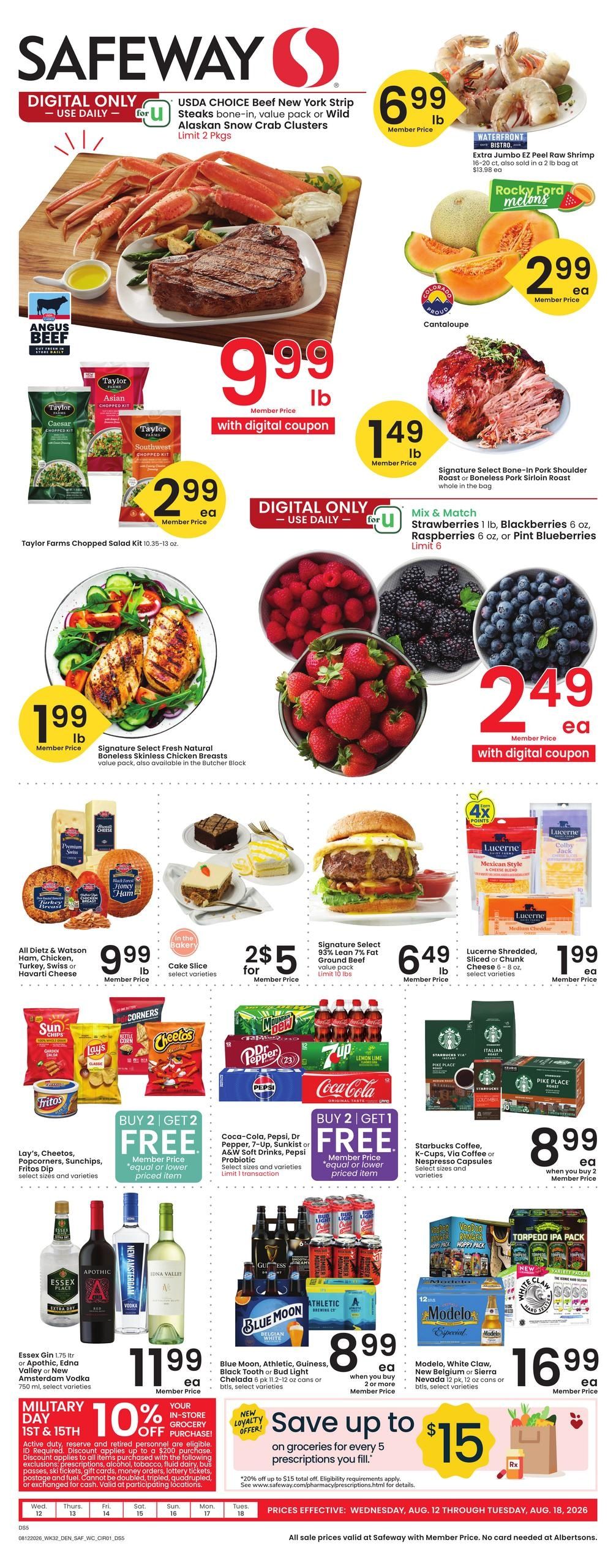 Safeway (Rapid City–Keystone Area, SD) Weekly Ad August 12 - 18, 2026