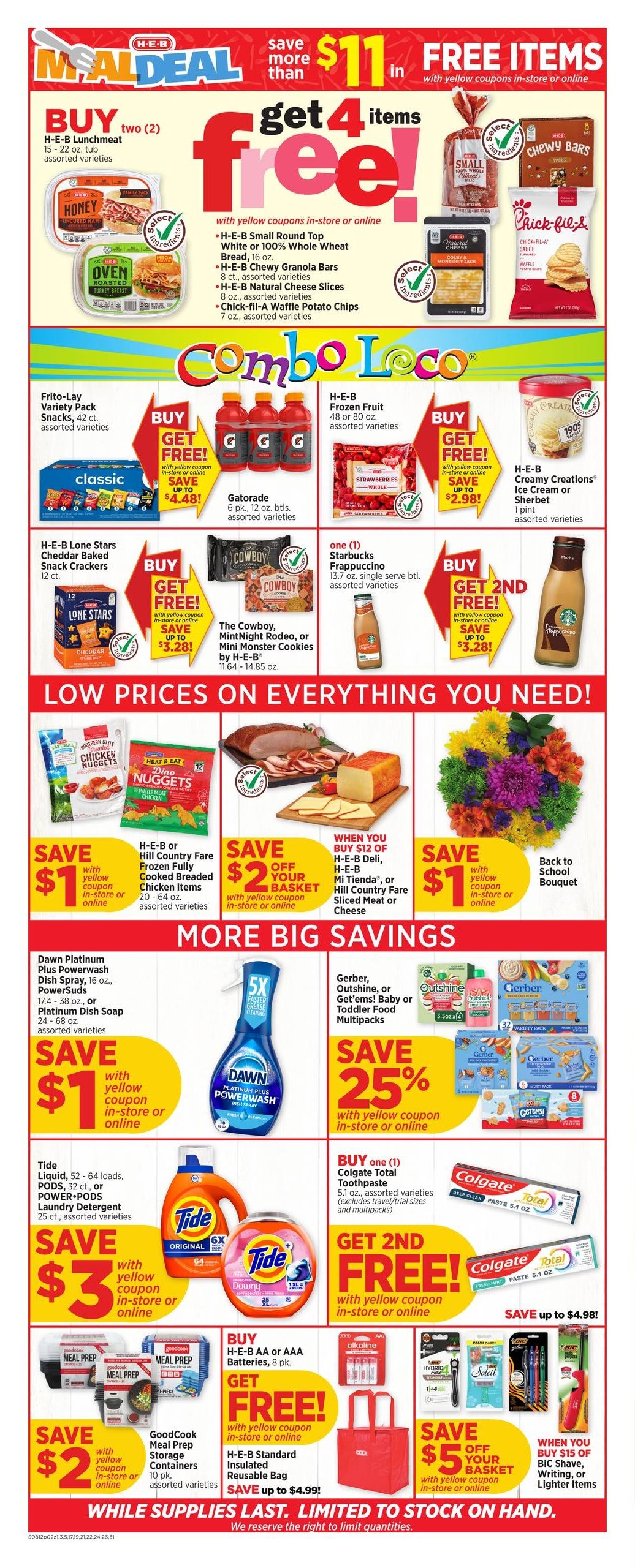 H-E-B (McAllen–Brownsville Area, TX) Weekly Ad August 12 - 18, 2026