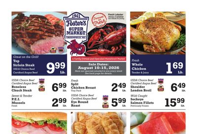 Foster's Super Market Weekly Ad August 3 - 15, 2026