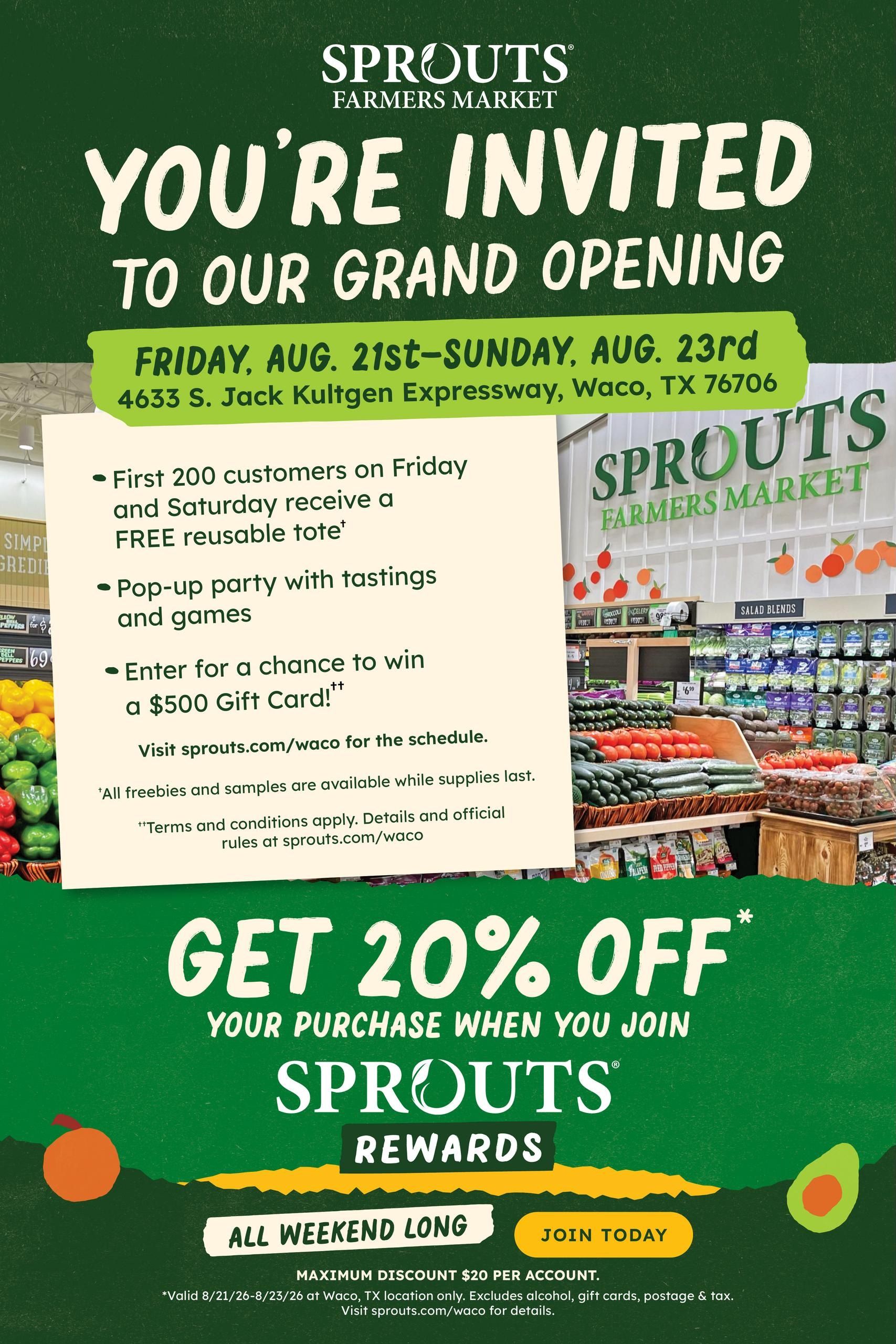 Sprouts Farmers Market (Waco–Lorena Area, TX) Weekly Ad August 12 - 18, 2026