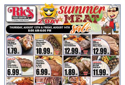 Ric's Food Center (Sanford–Dewitt Area, MI) Weekly Ad August 10 - 16, 2026