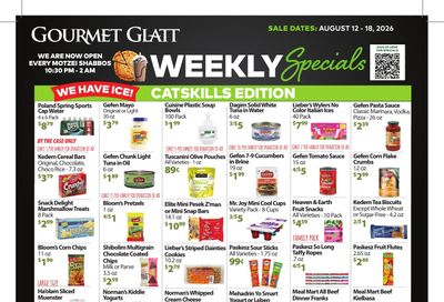 Gourmet Glatt (4685 NY-42, Kiamesha Lake, NY) Weekly Ad August 12 - 18, 2026