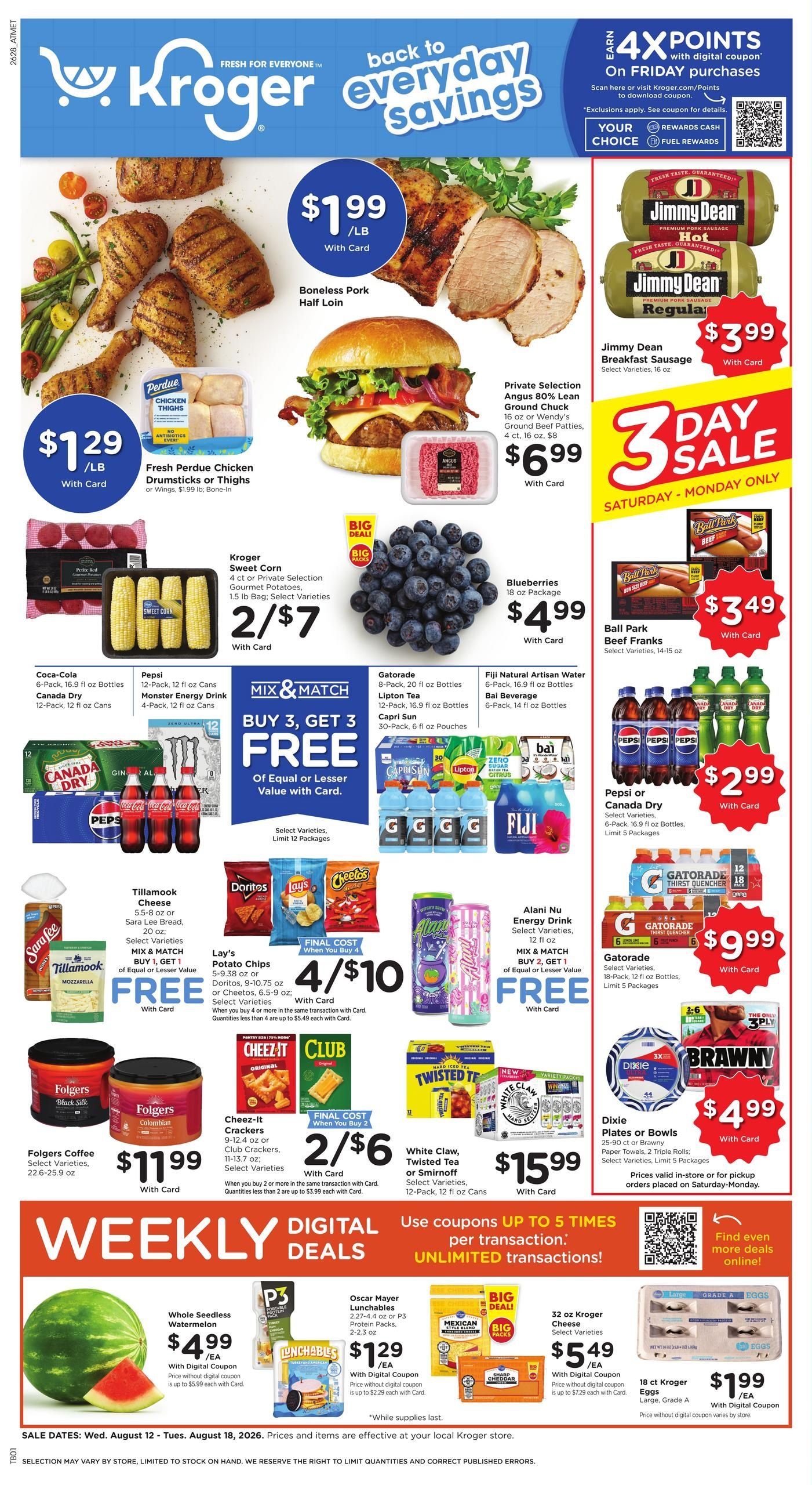 Kroger (Sandy Springs–Tucker Area, GA) Weekly Ad August 12 - 18, 2026