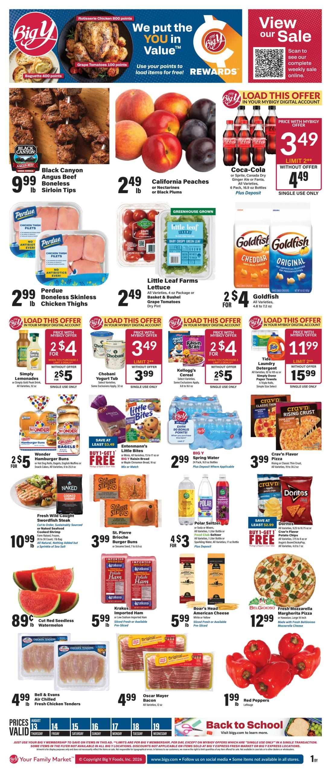 Big Y (MA, NY, RI, VT) Weekly Ad August 13 - 19, 2026