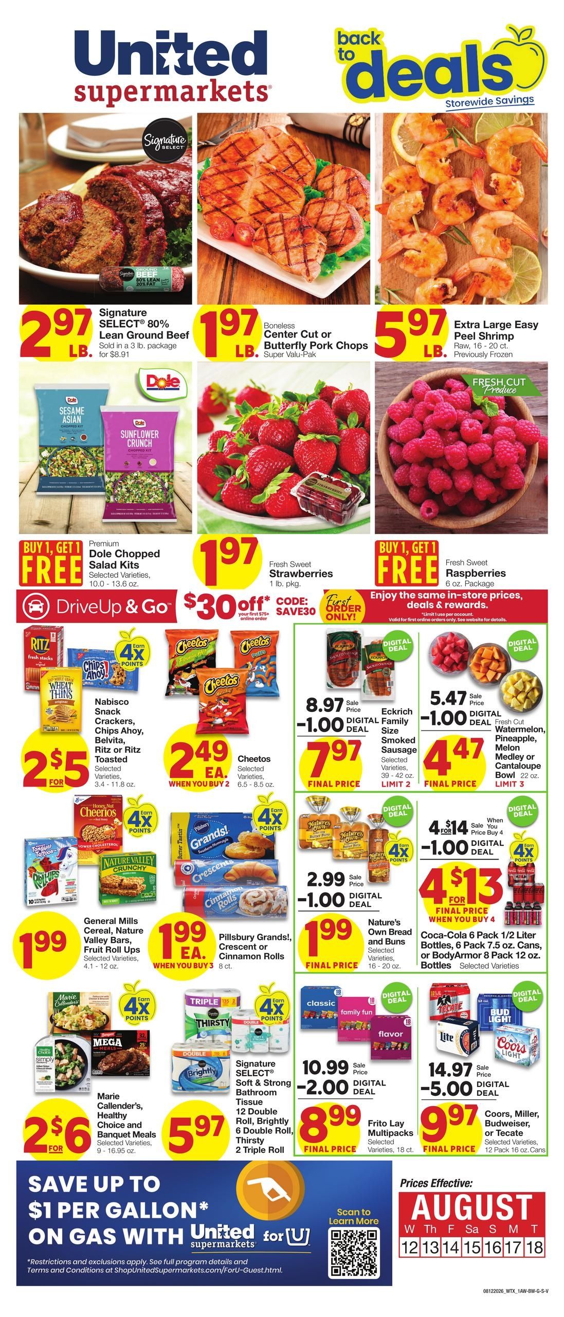United Supermarkets (Brownwood Area, TX) Weekly Ad August 12 - 18, 2026
