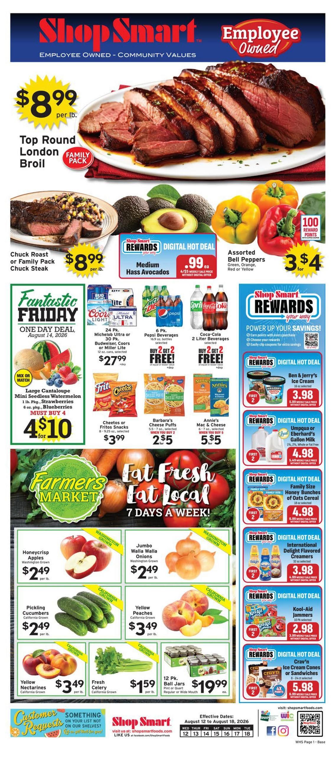 Shop Smart Weekly Ad August 12 - 18, 2026