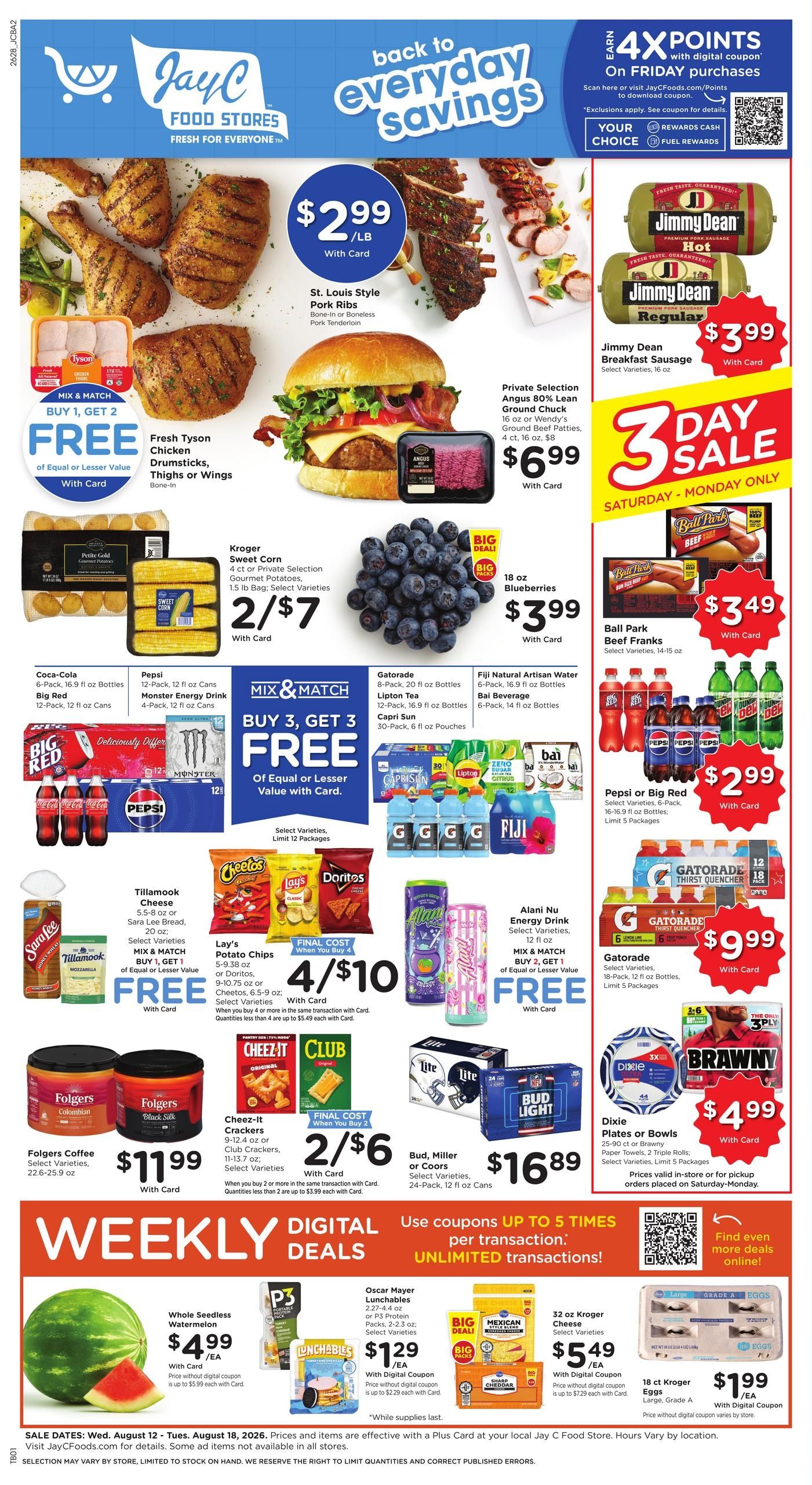 JayC Food Stores (IN, KY, OH) Weekly Ad August 12 - 18, 2026