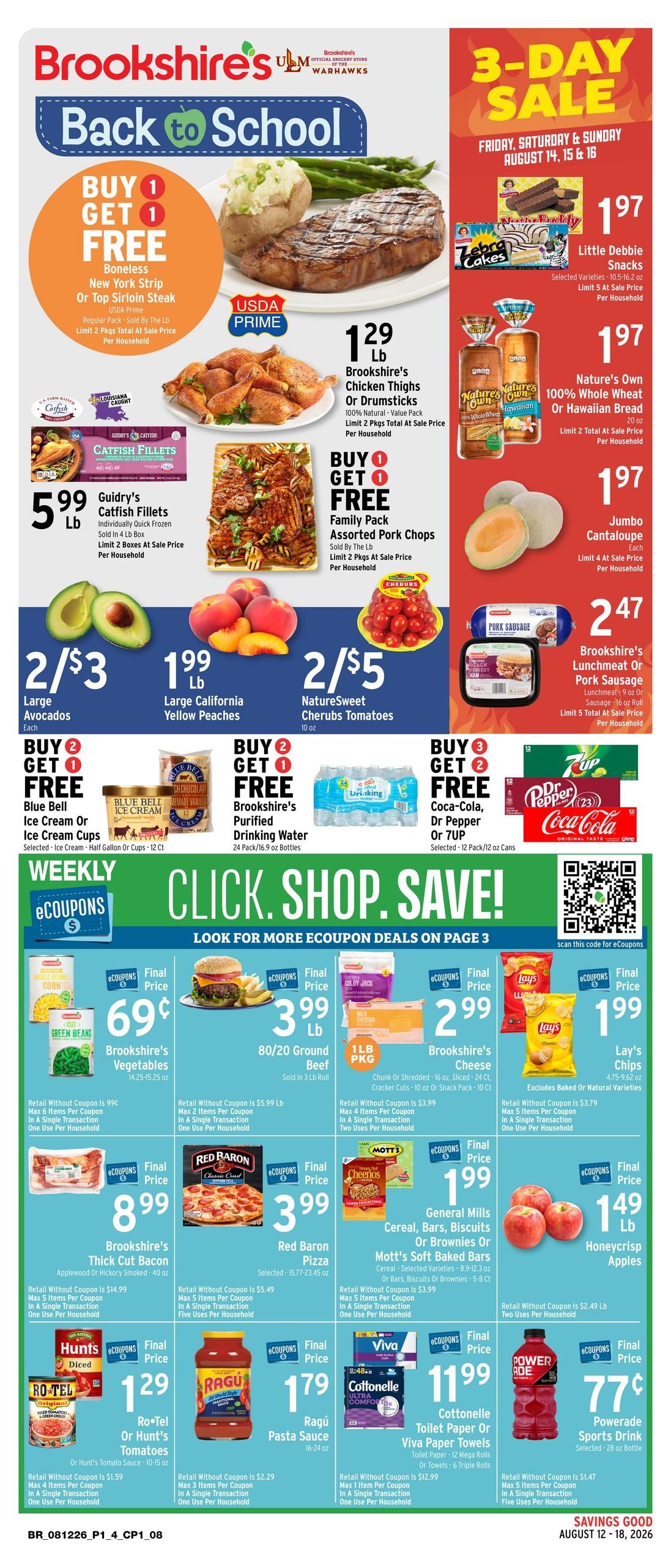 Brookshire's (Monroe–Fairbanks Area, LA) Weekly Ad August 12 - 18, 2026