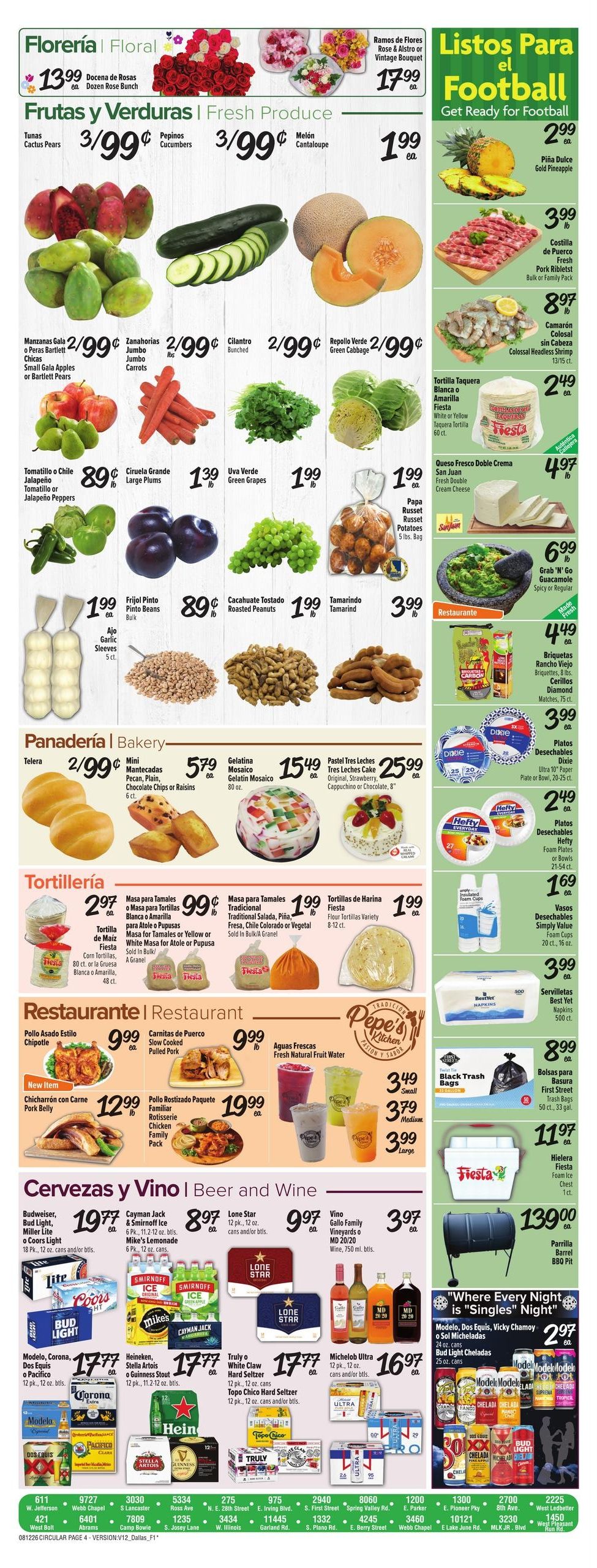 Fiesta Mart (Mesquite–Carrollton Area, TX) Weekly Ad August 12 - 18, 2026