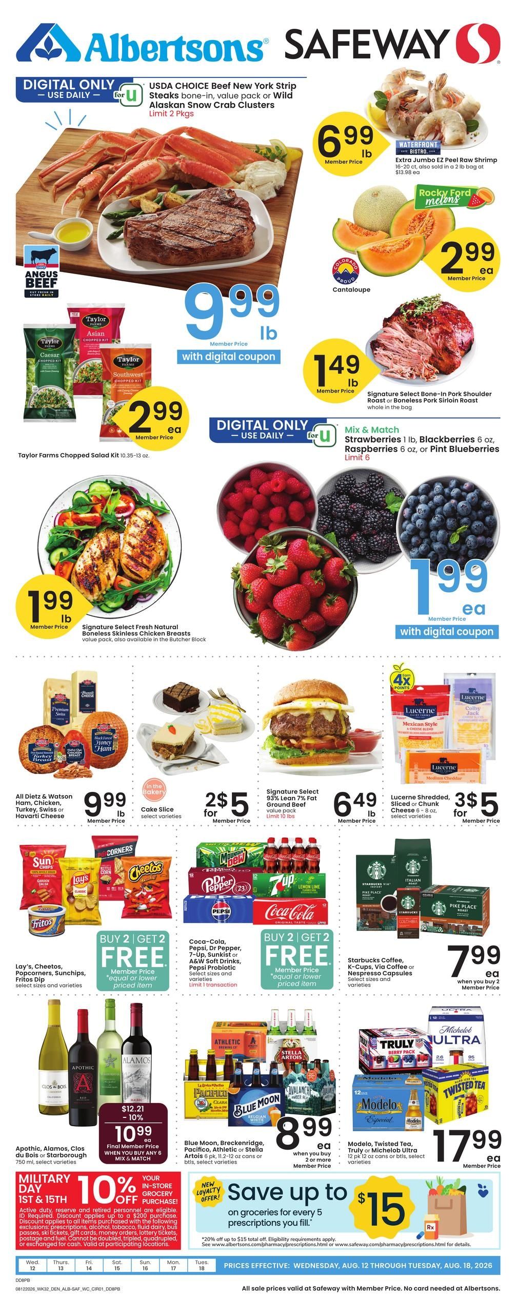 Safeway (Pueblo–Boone Area, CO) Weekly Ad August 12 - 18, 2026