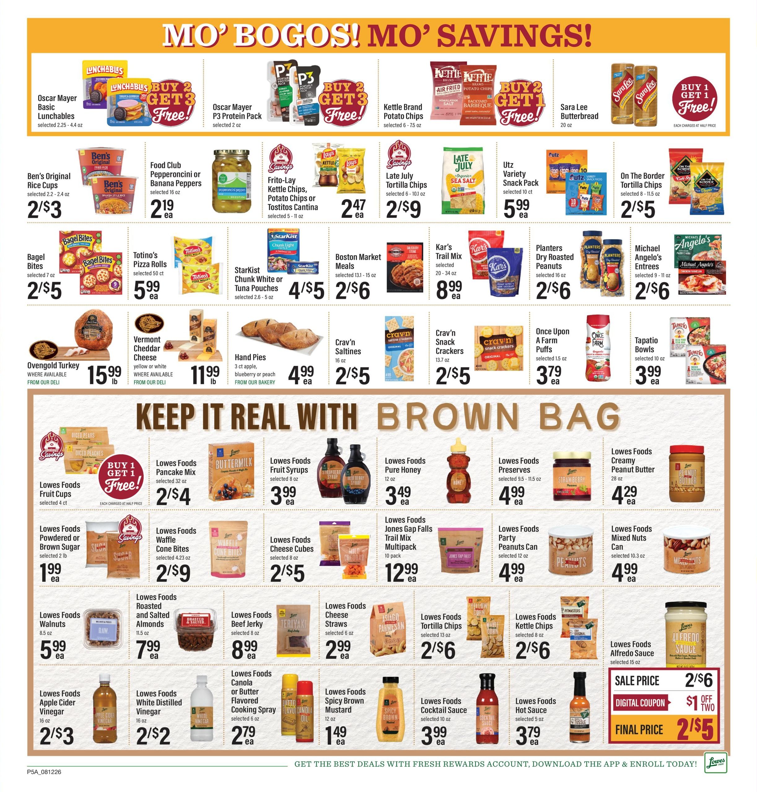 Lowes Foods (NC, SC, TN, VA) Weekly Ad August 12 - 18, 2026