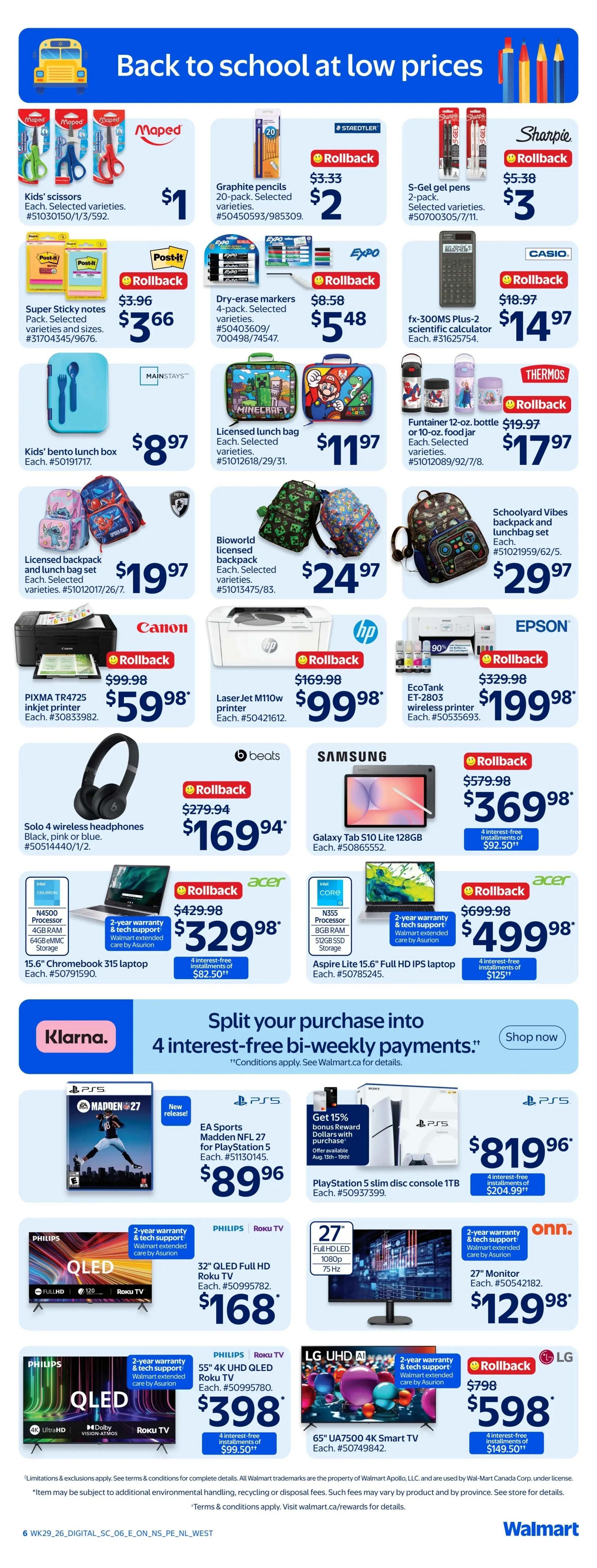 Walmart (West) Flyer August 13 to 19