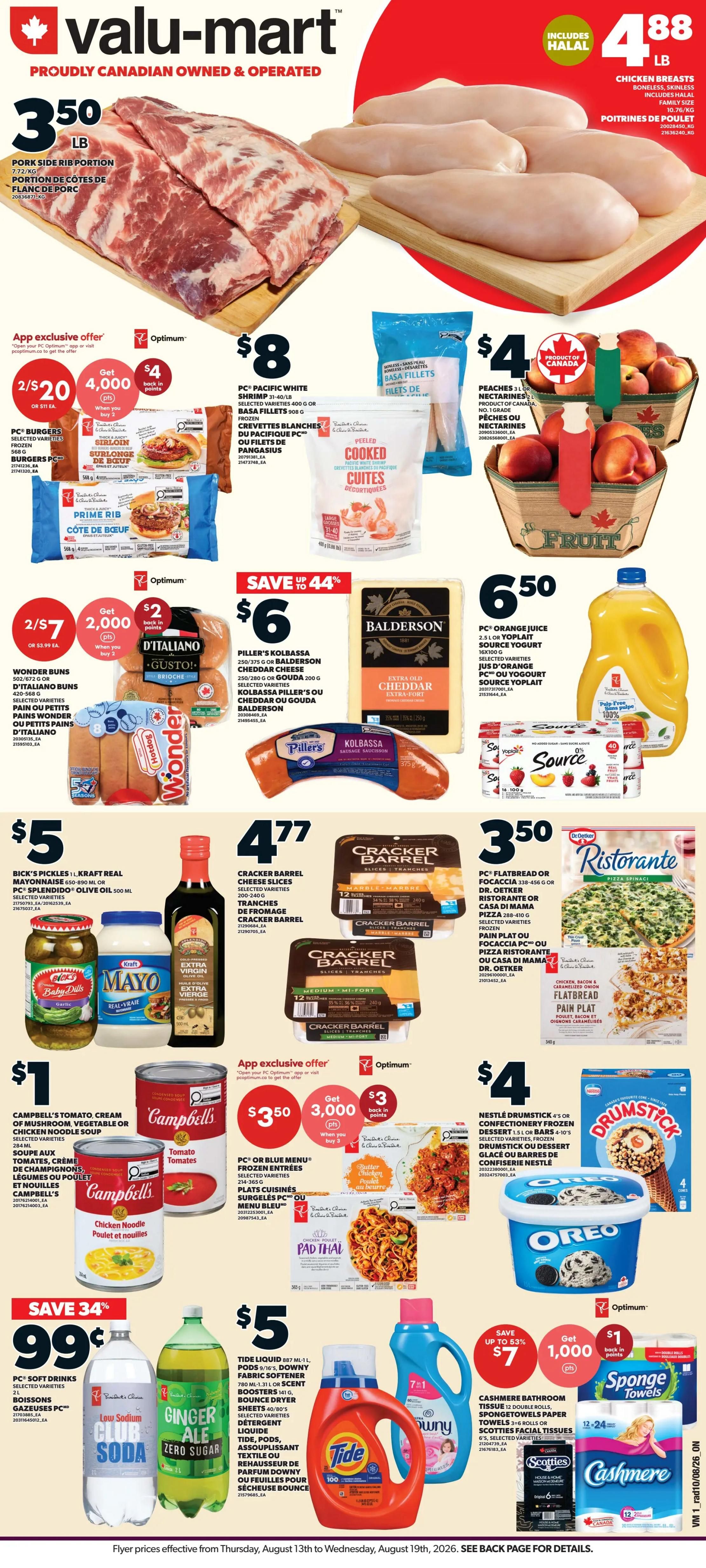 Valu-mart Flyer August 13 to 19