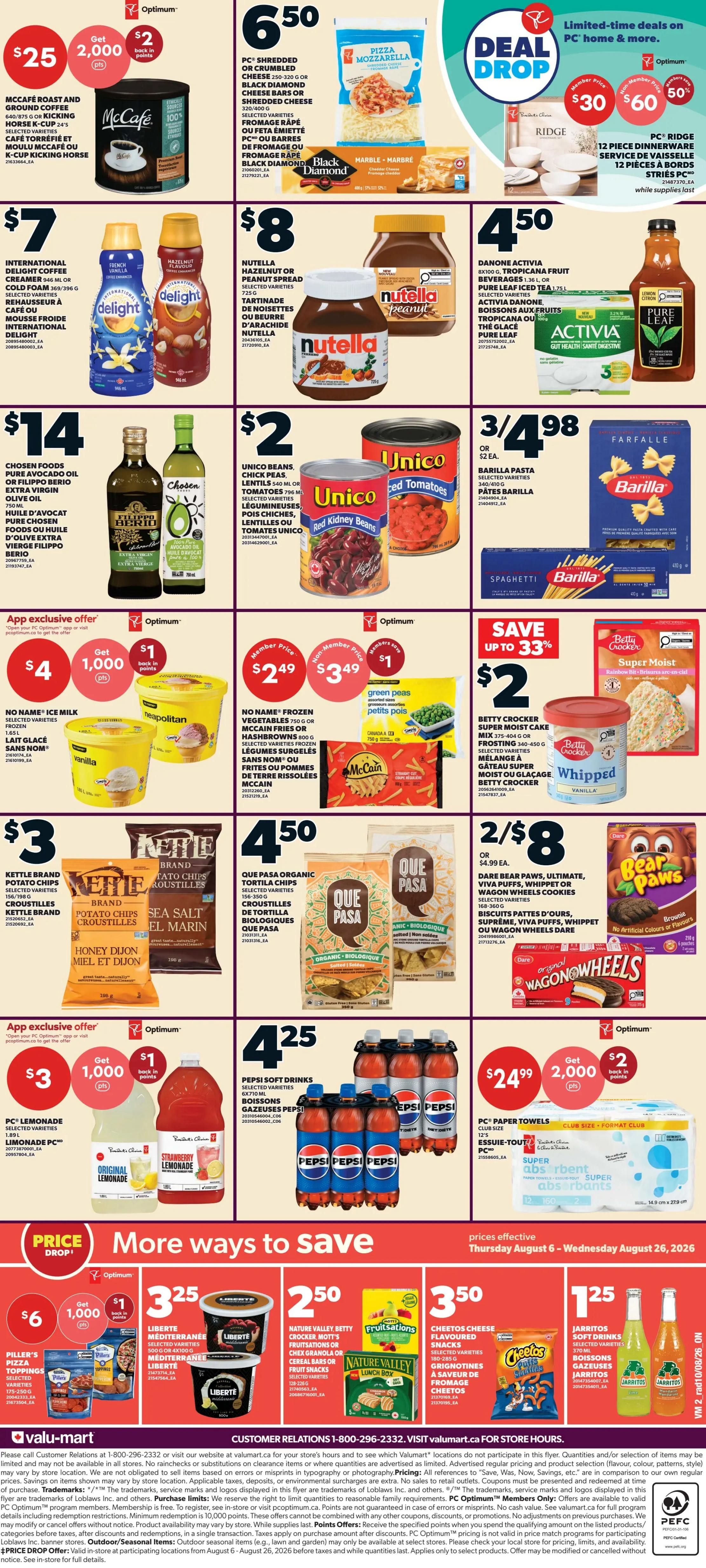 Valu-mart Flyer August 13 to 19