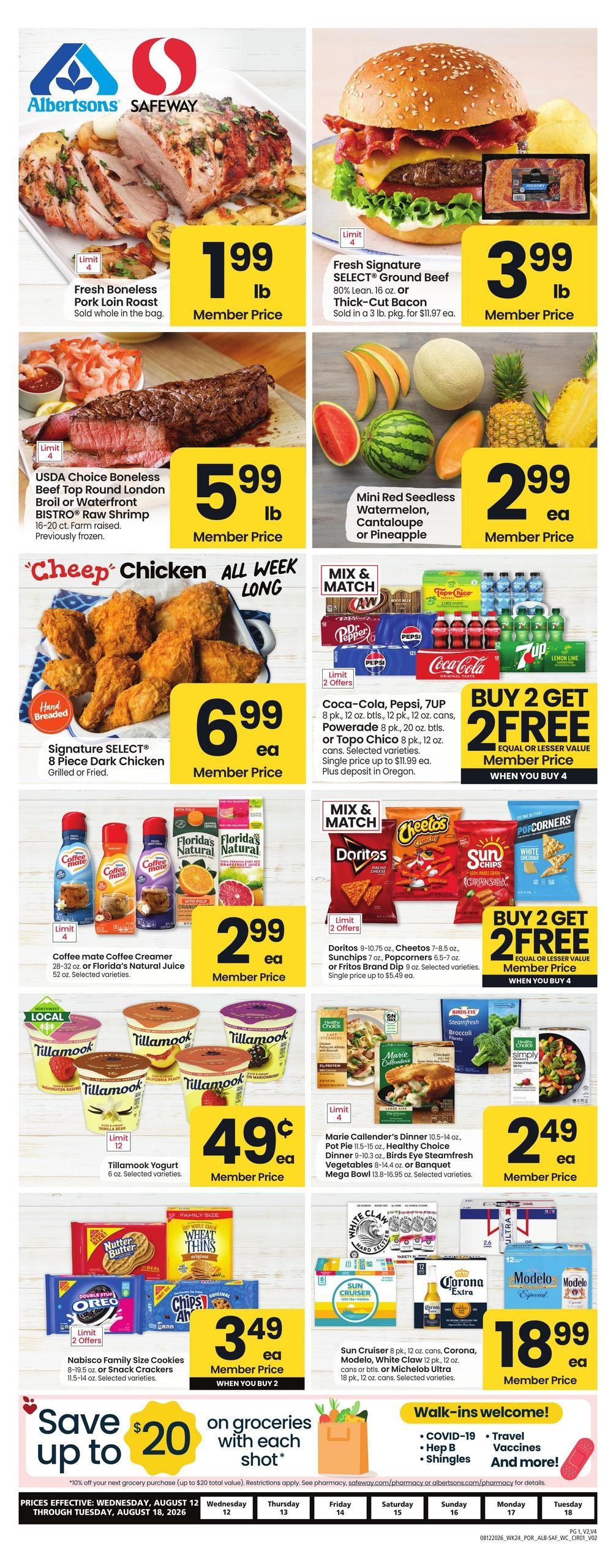 Safeway (Vancouver–Battle Ground Area, WA) Weekly Ad August 12 - 18, 2026