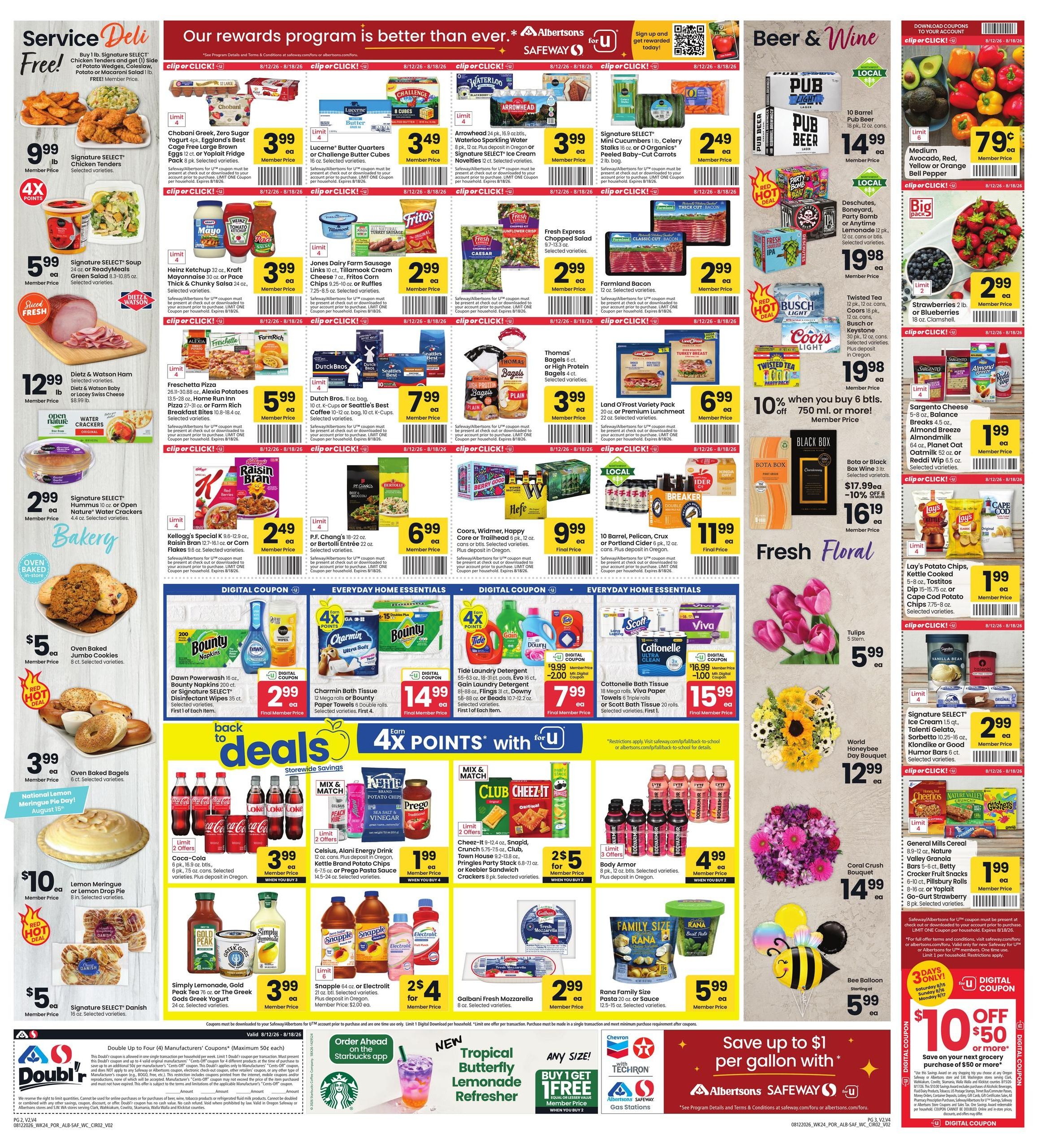 Safeway (Vancouver–Battle Ground Area, WA) Weekly Ad August 12 - 18, 2026