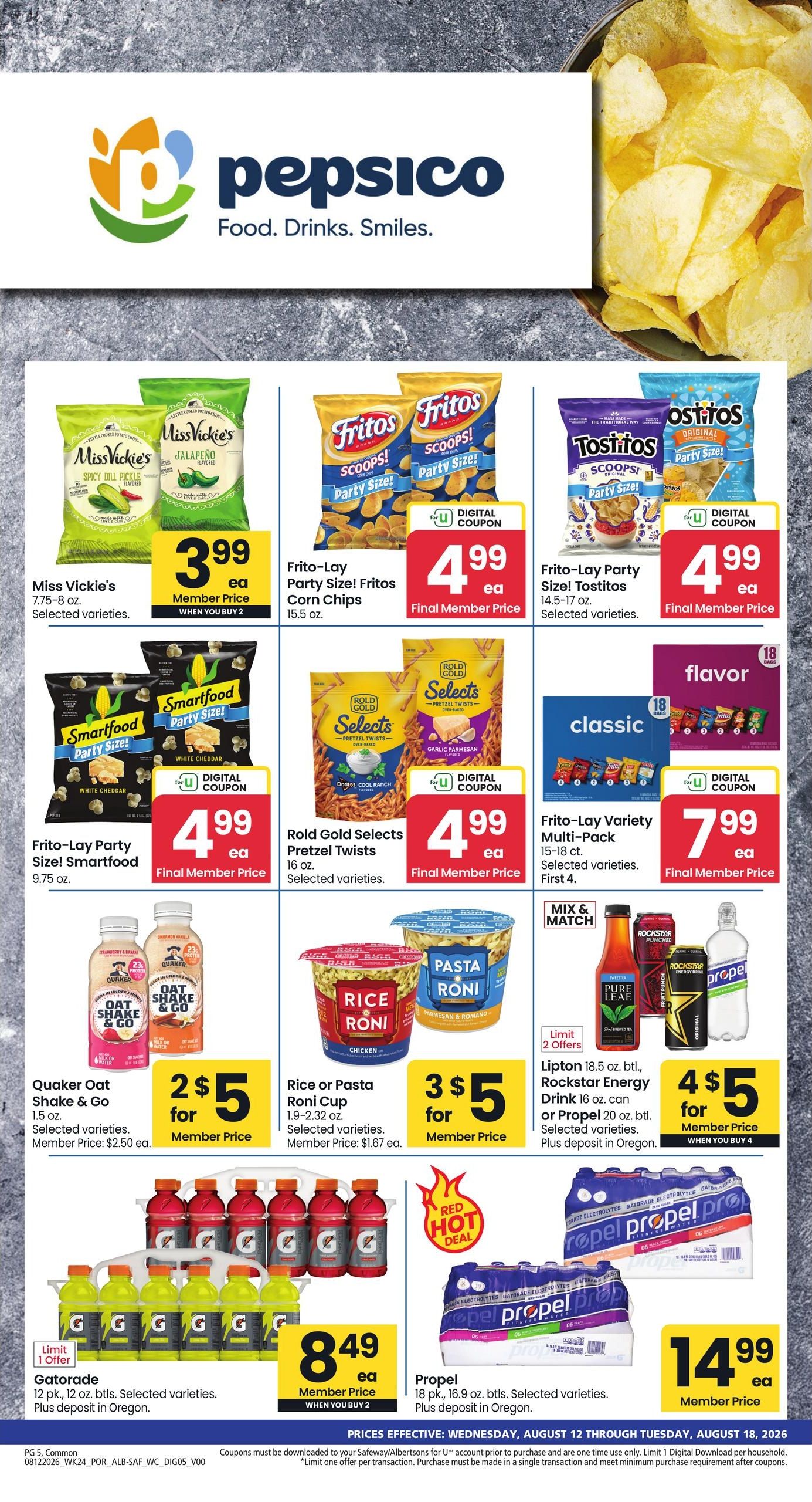 Safeway (Vancouver–Battle Ground Area, WA) Weekly Ad August 12 - 18, 2026