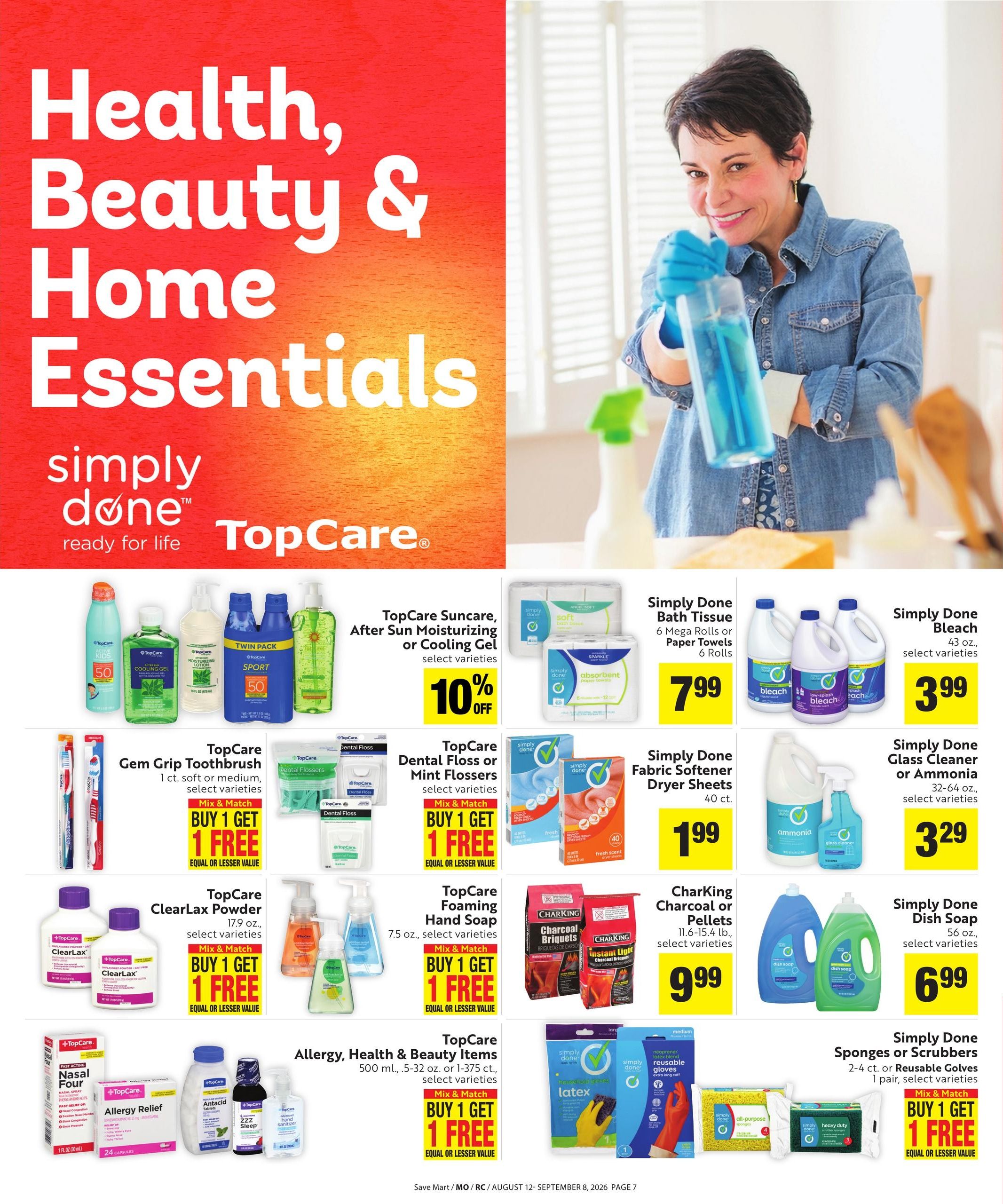 Save Mart (CA) Save Even More Weekly Ad August 12 - September 8, 2026