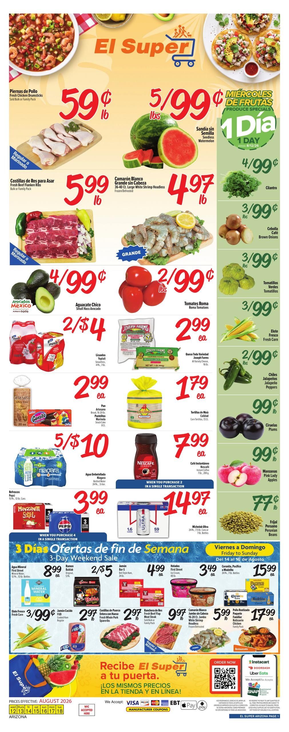 El Super (AZ) Weekly Ad August 12 - 18, 2026