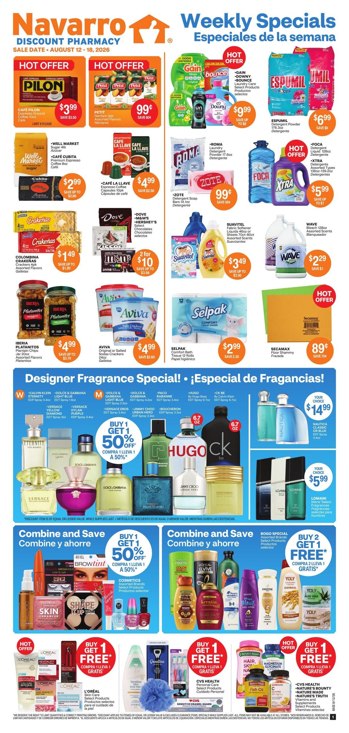 Navarro Discount Pharmacy (Miami–Miramar Area, FL) Weekly Ad August 12 - 18, 2026