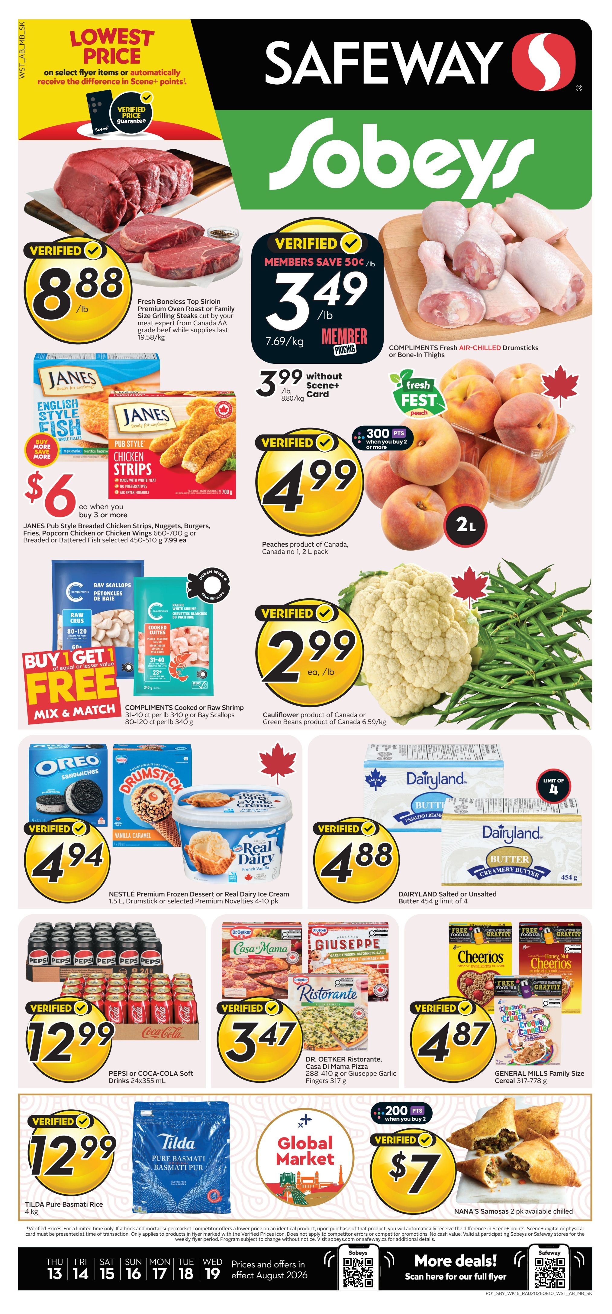 Sobeys/Safeway (SK & MB) Flyer August 13 to 19