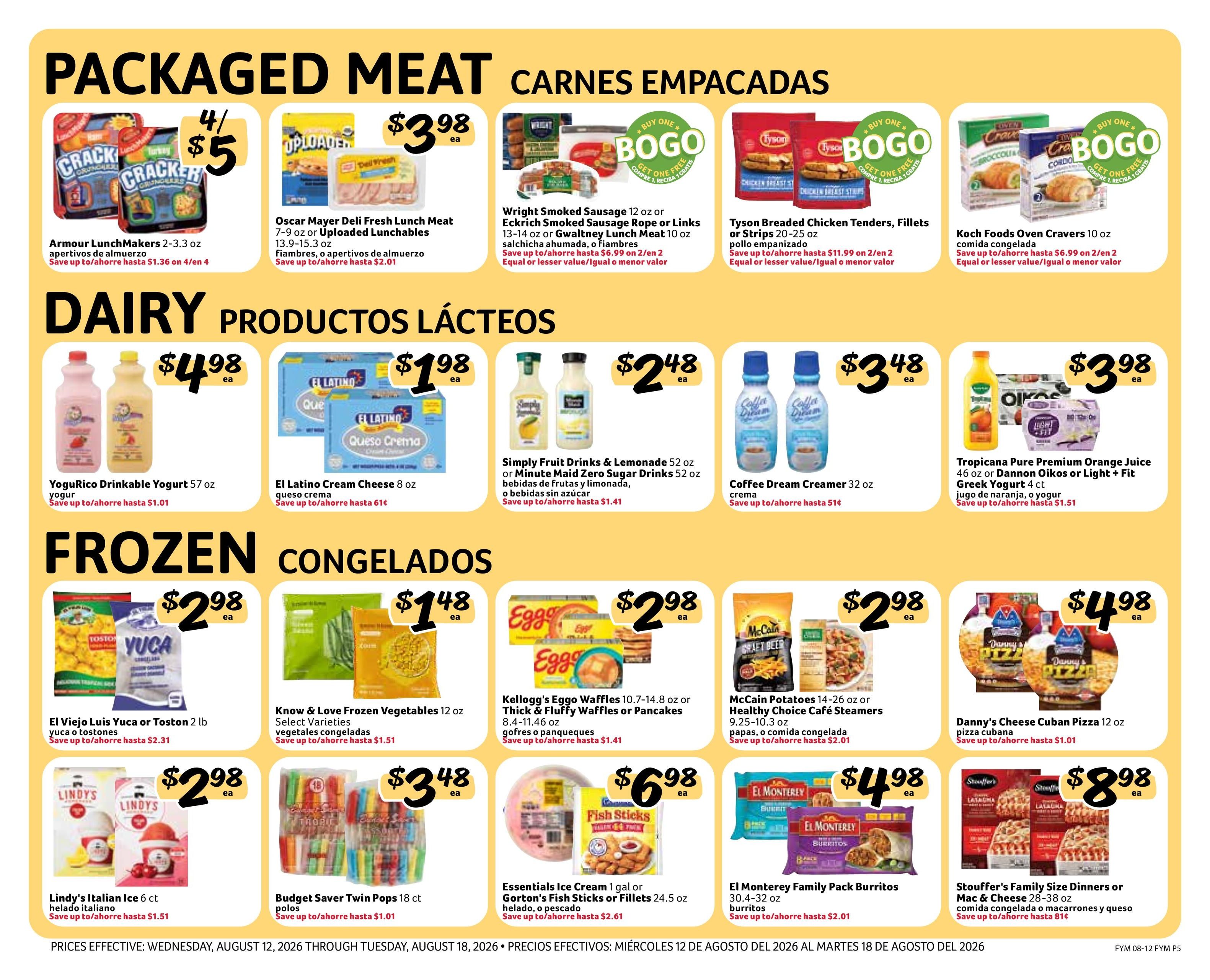 Fresco Y Mas (FL) Weekly Ad August 12 - 18, 2026