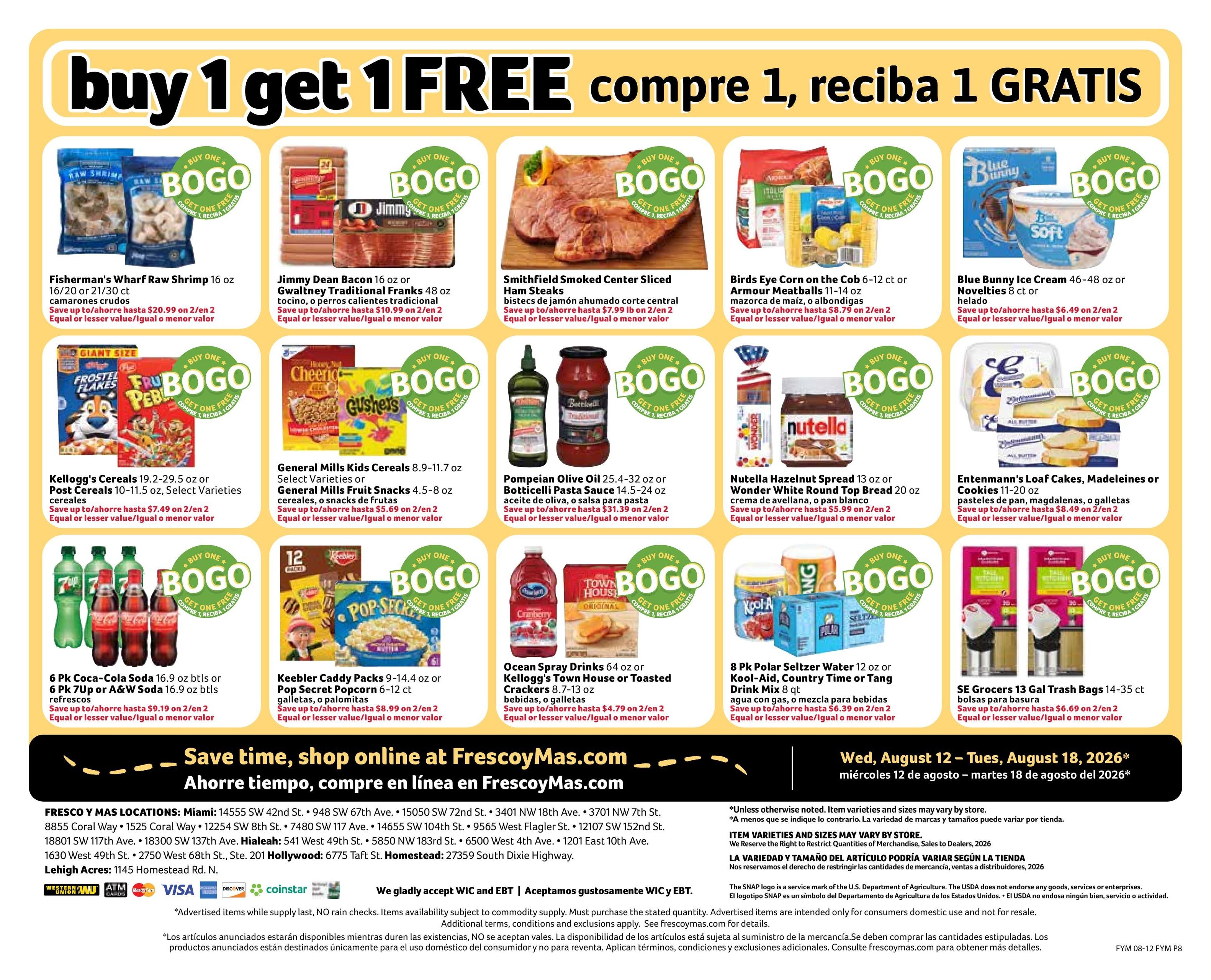 Fresco Y Mas (FL) Weekly Ad August 12 - 18, 2026