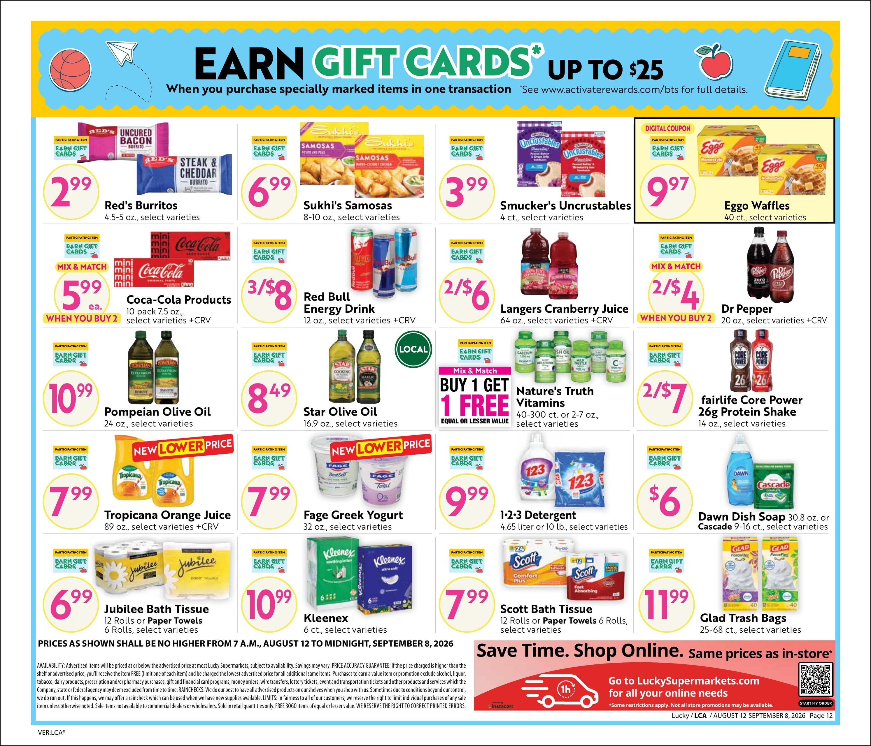 Lucky Supermarkets (CA) Online Savings Guide Weekly Ad August 12 - September 8, 2026