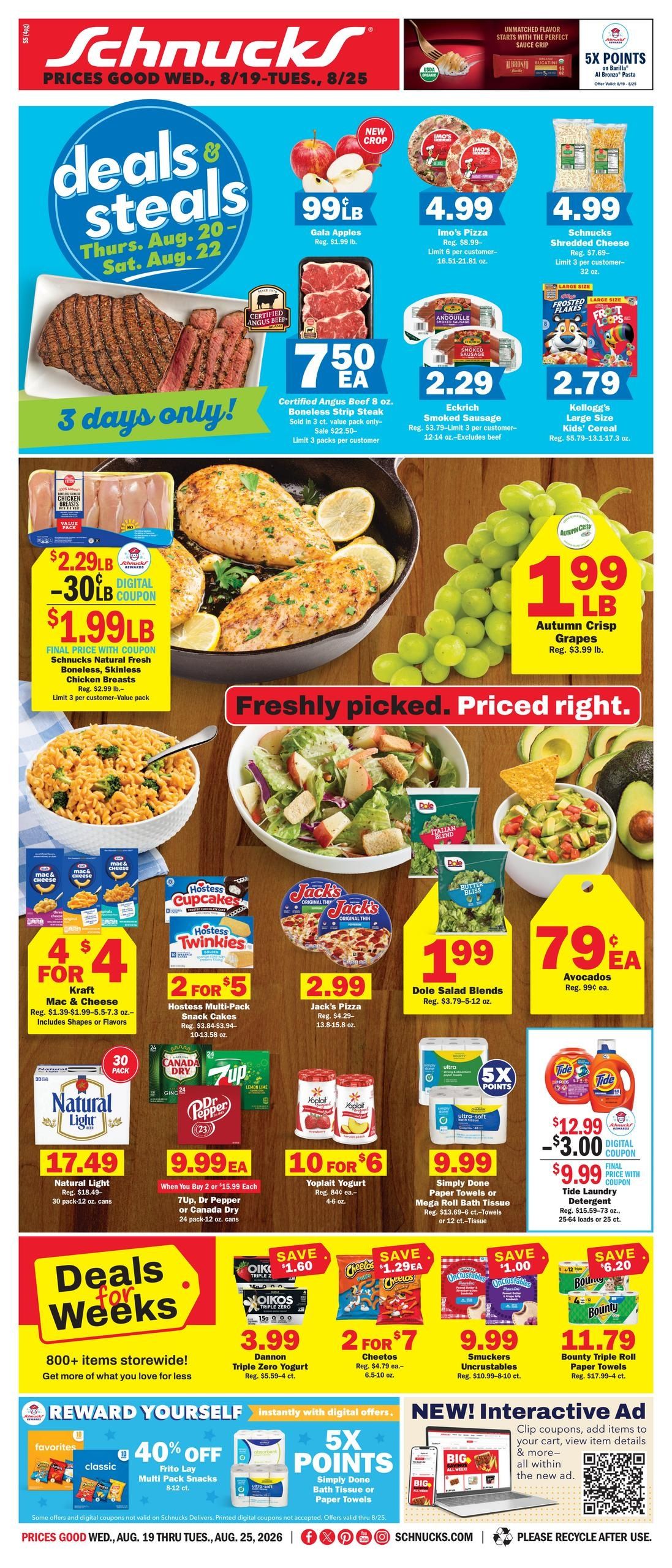 Schnucks (Springfield Area, IL) Weekly Print Weekly Ad August 19 - 25, 2026