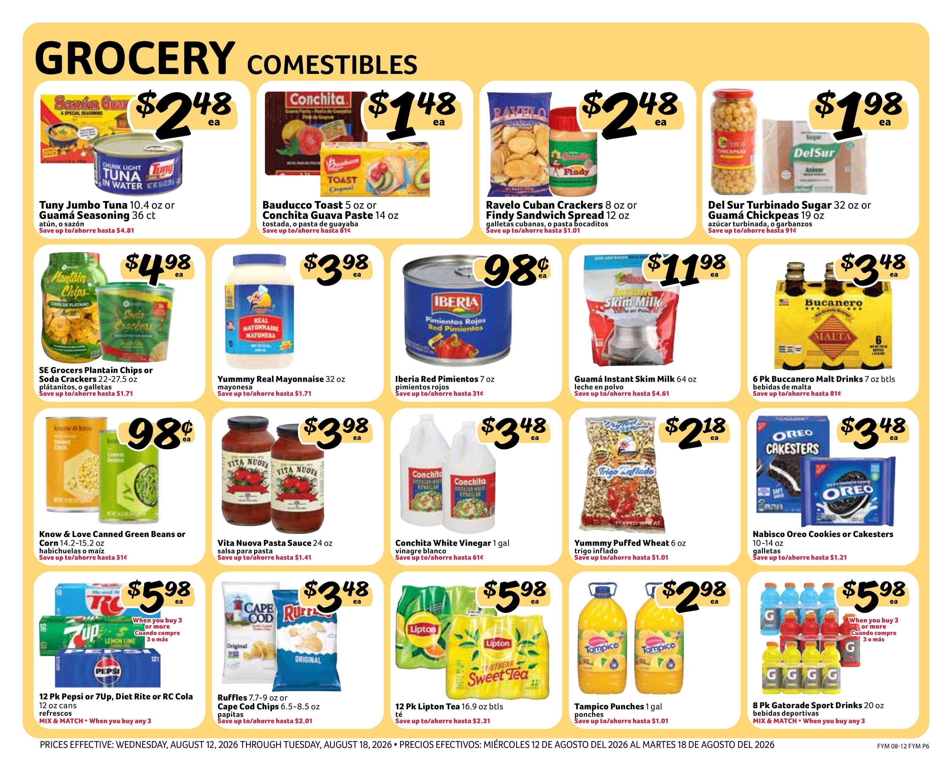 Fresco Y Mas (Tampa–St. Petersburg Area, FL) Weekly Ad August 12 - 18, 2026