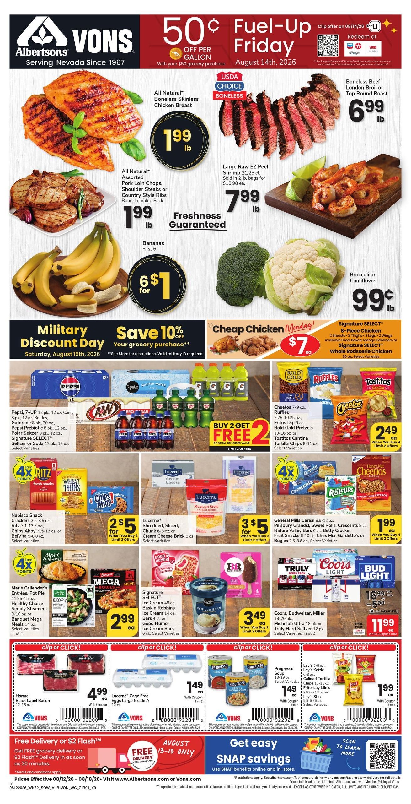 Albertsons (Henderson Area, NV) Weekly Ad August 12 - 18, 2026