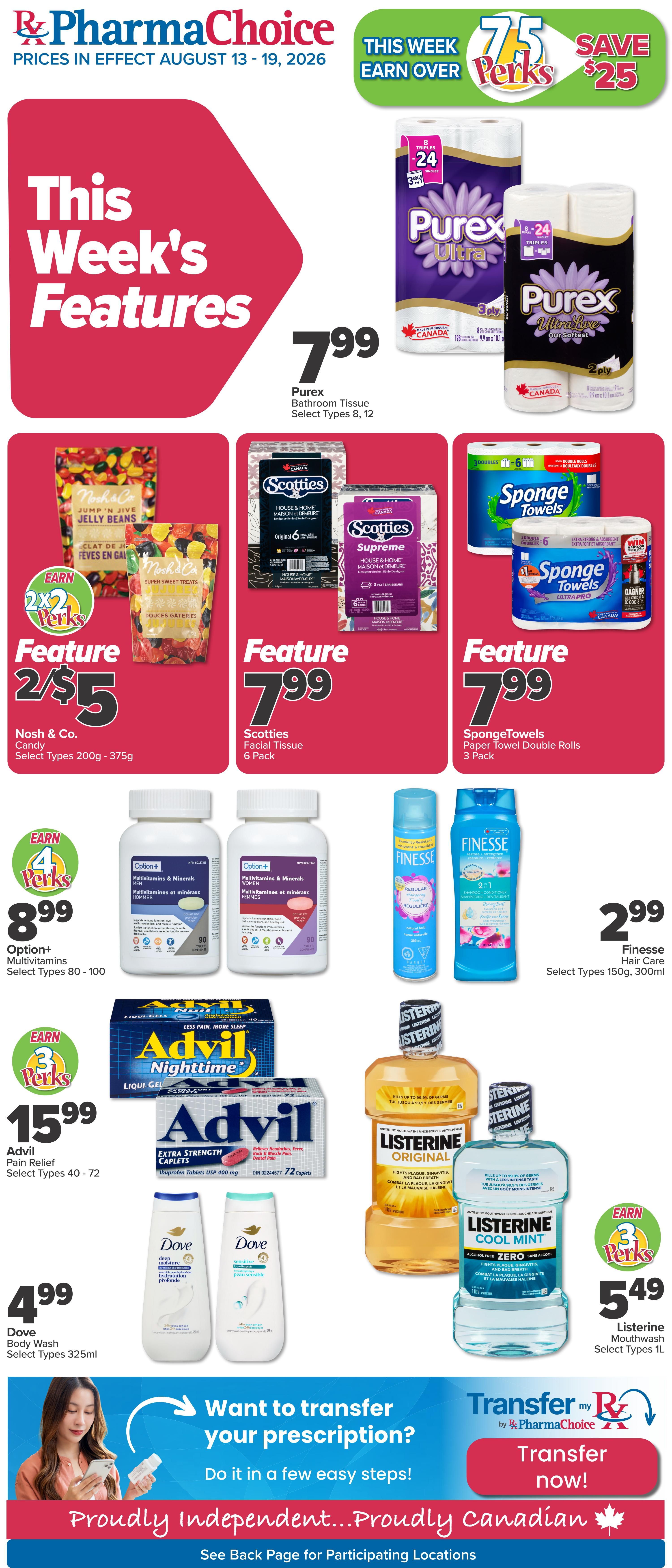 PharmaChoice (BC, AB, SK & MB) Flyer August 13 to 19