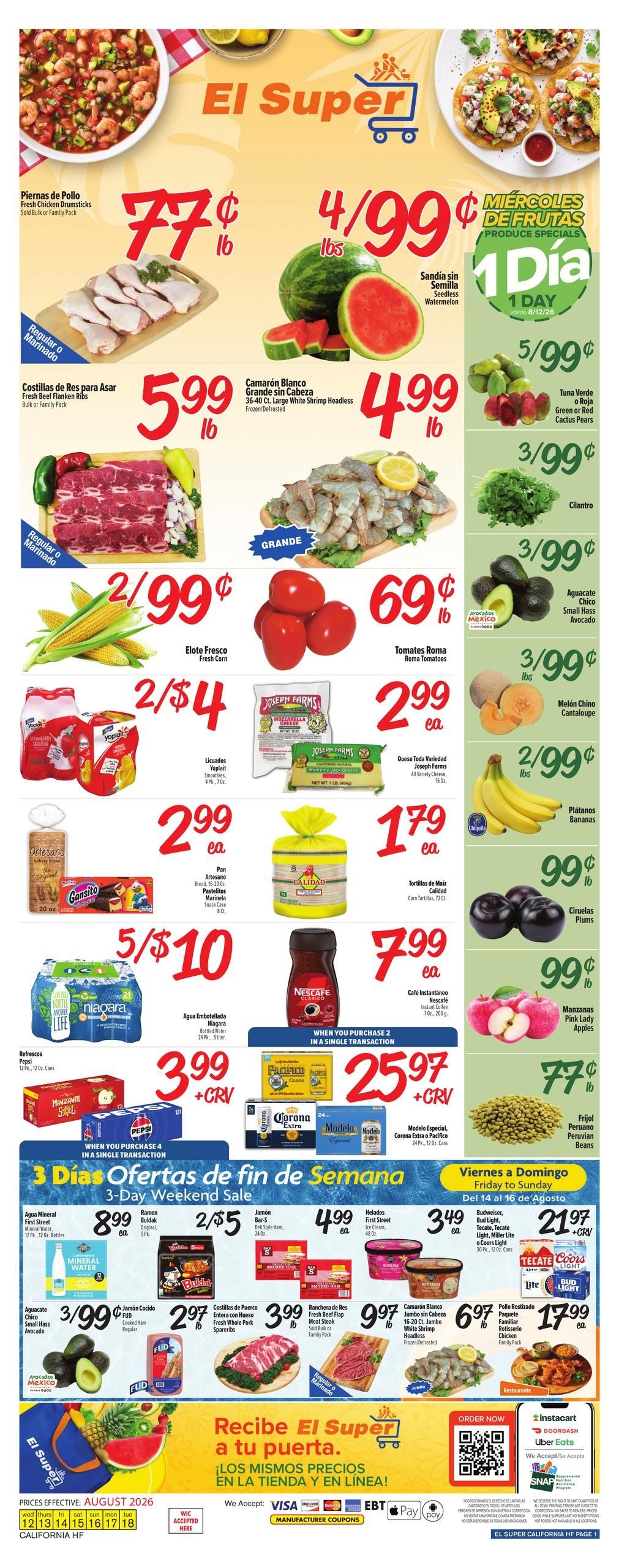 El Super (Alpine Area, CA) Weekly Ad August 12 - 18, 2026