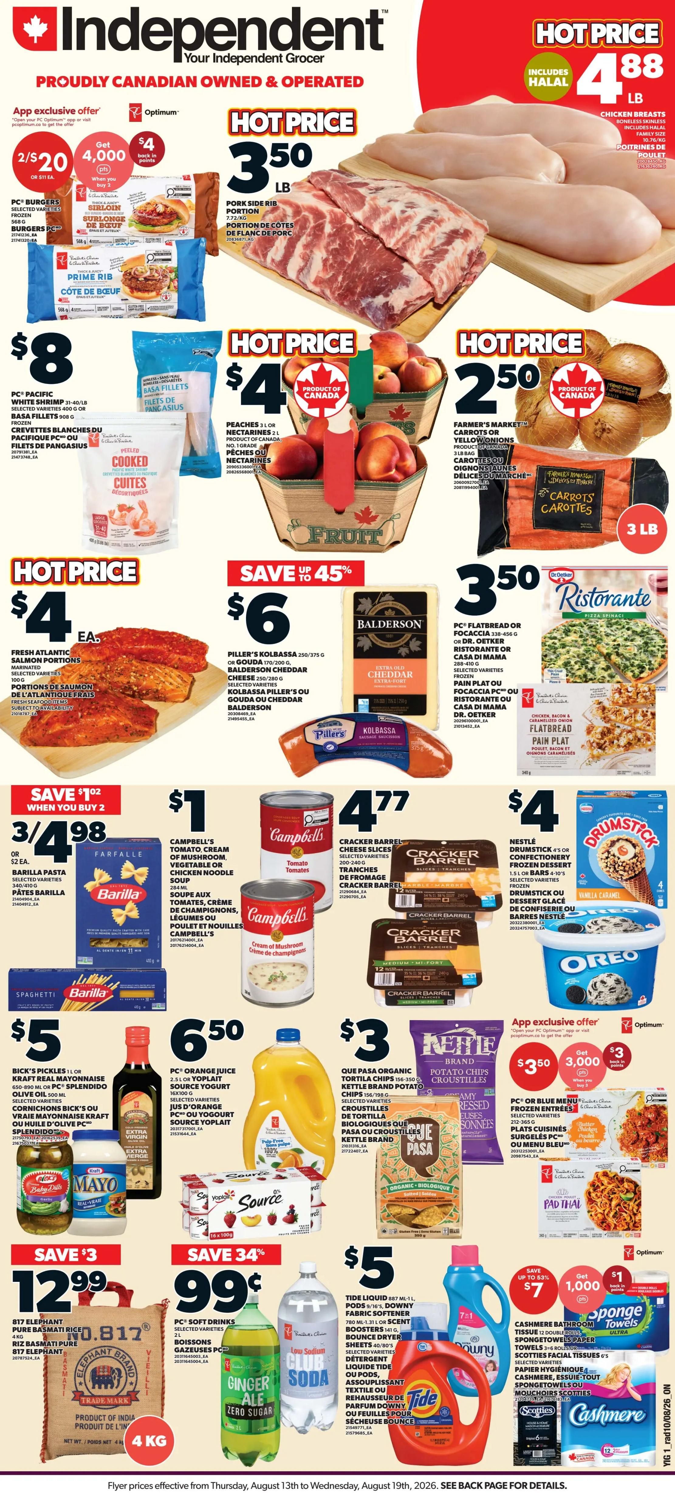 Independent Grocer (ON) Flyer August 13 to 19