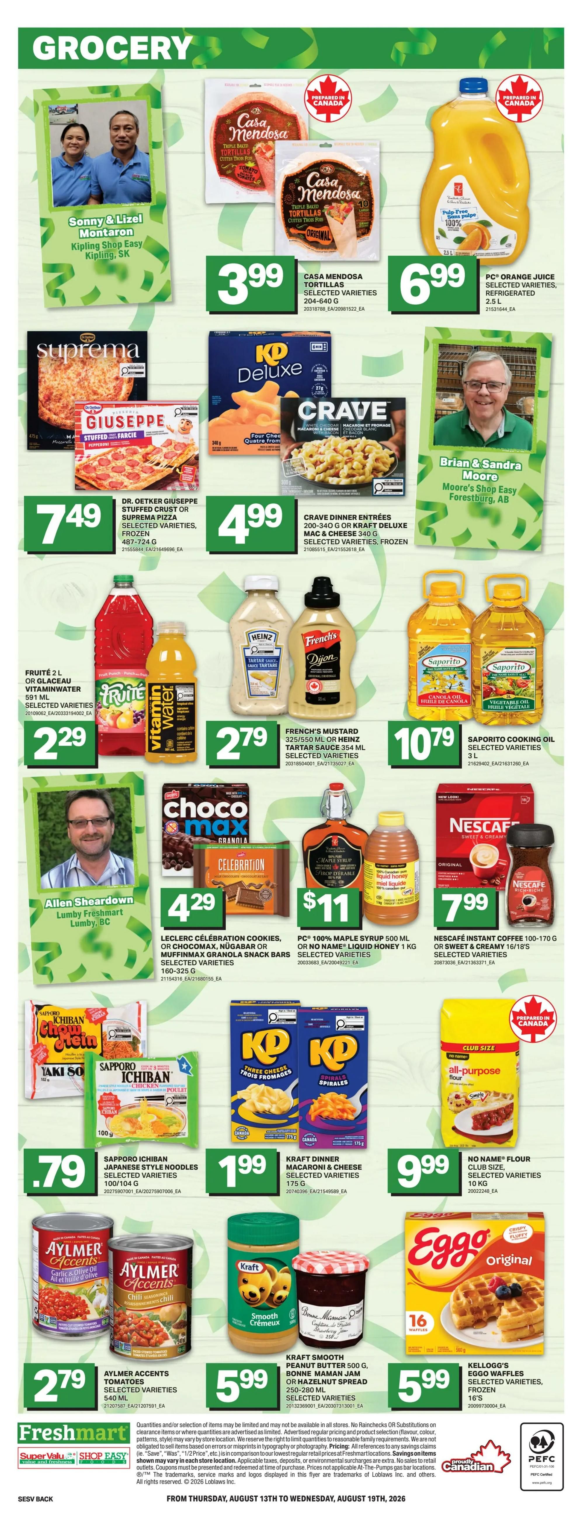 Freshmart (West) Flyer August 13 to 19