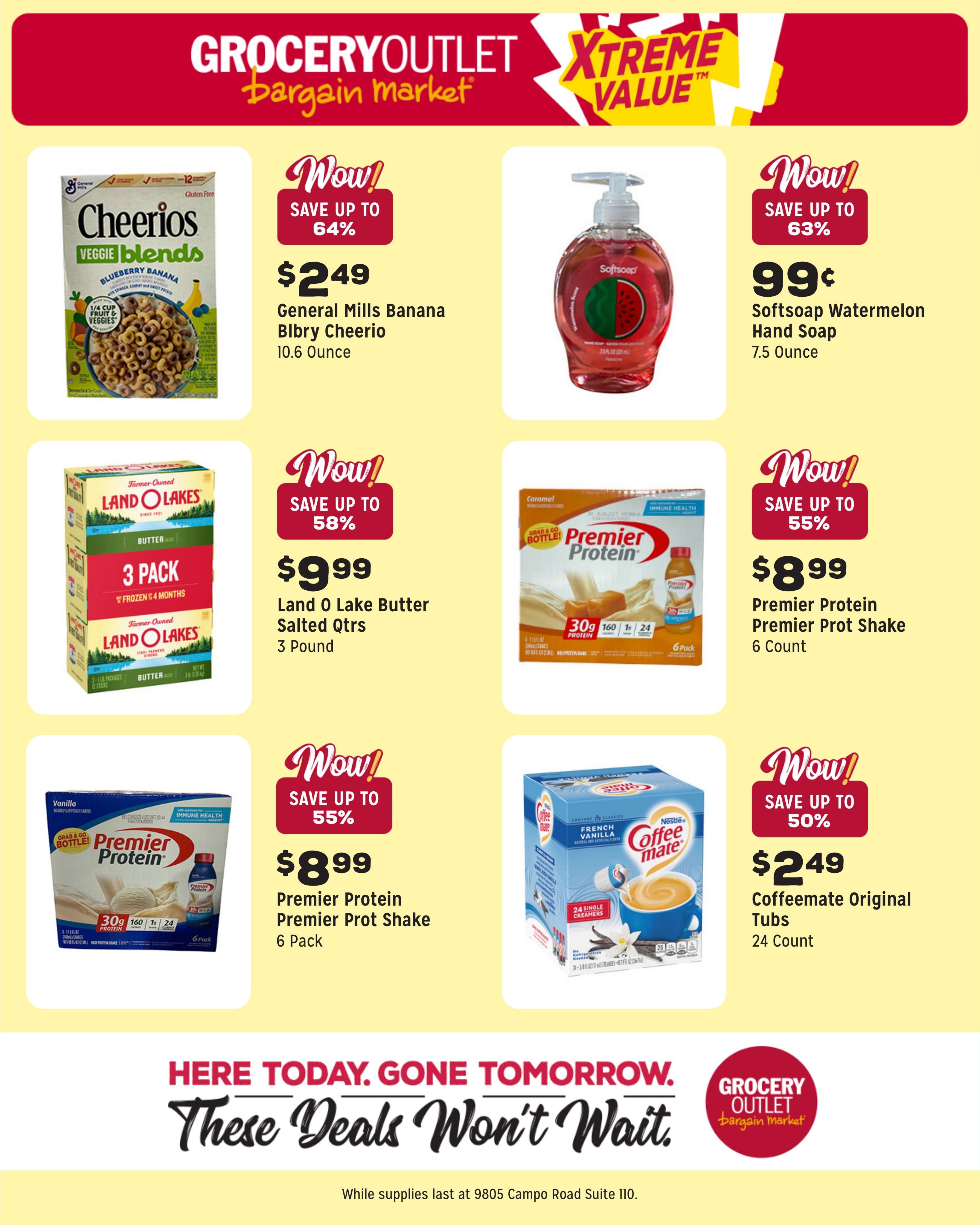 Grocery Outlet (El Cajon–Spring Valley Area, CA) Weekly Ad August 12 - 18, 2026