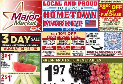 Major Market Grocery (Escondido–San Diego Area, CA) Weekly Ad August 12 - 18, 2026