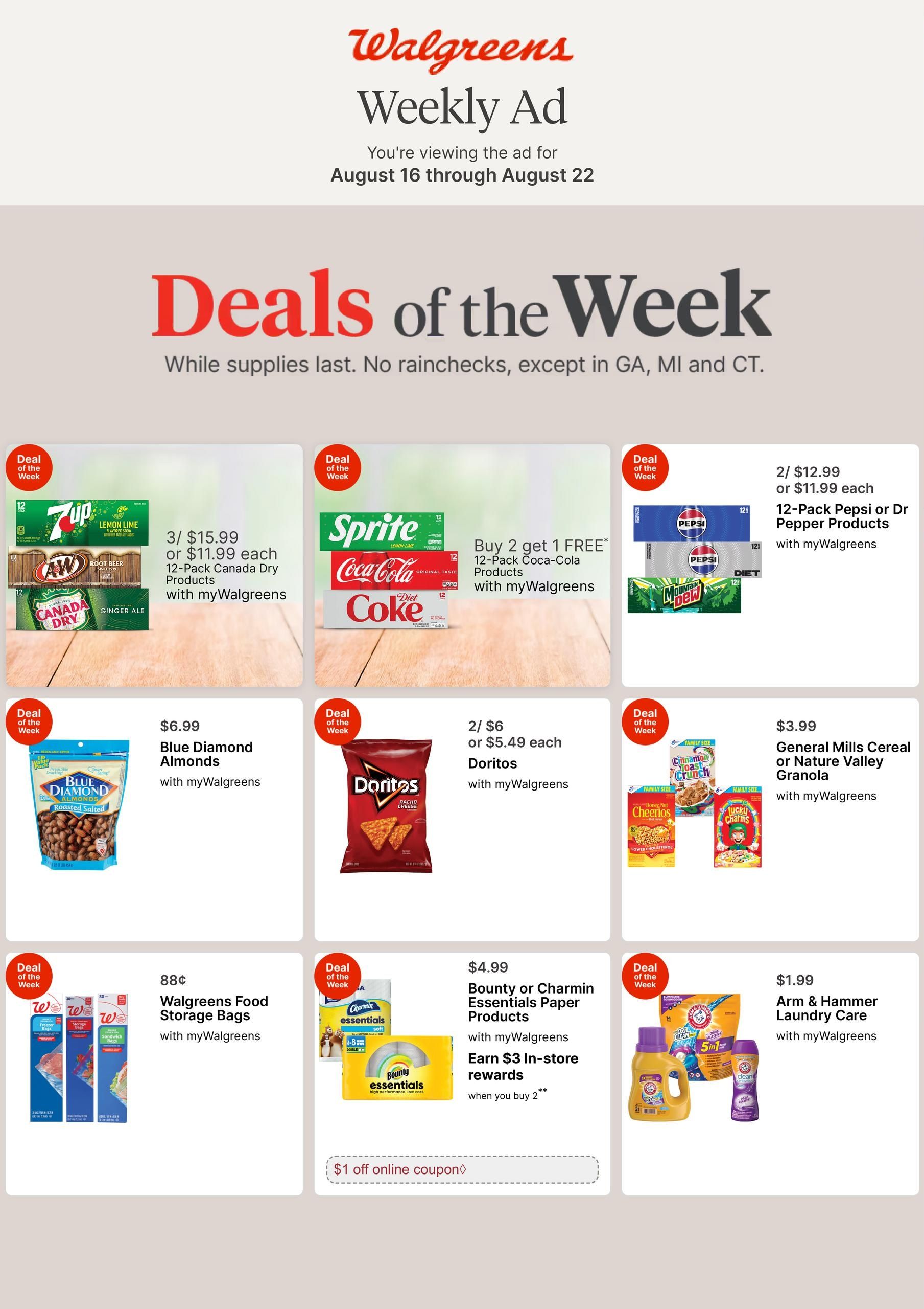 Walgreens (Blackey Area, KY) Weekly Ad August 16 - 22, 2026