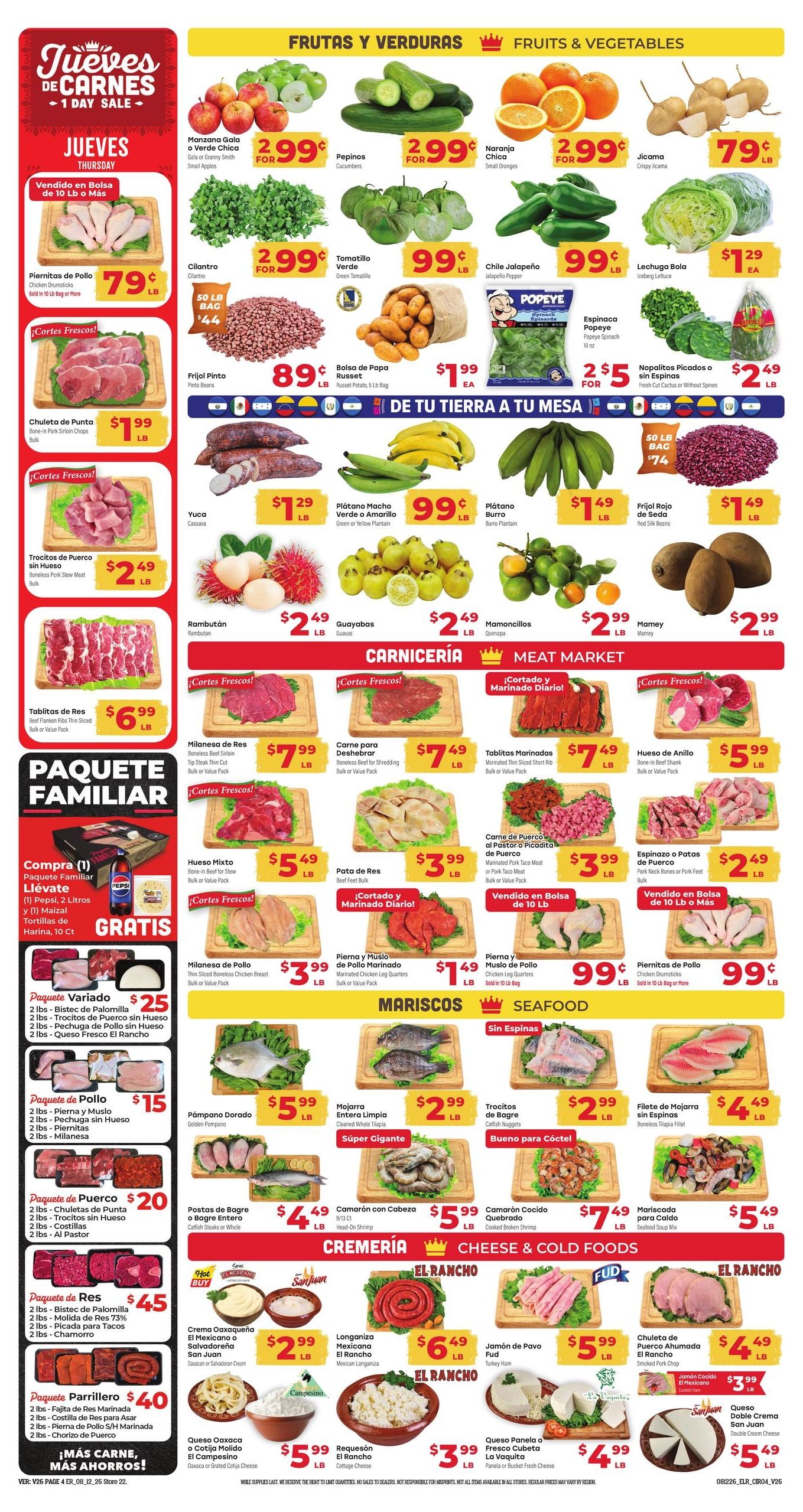 El Rancho Supermercado (Odessa Area, TX) Weekly Ad August 12 - 18, 2026