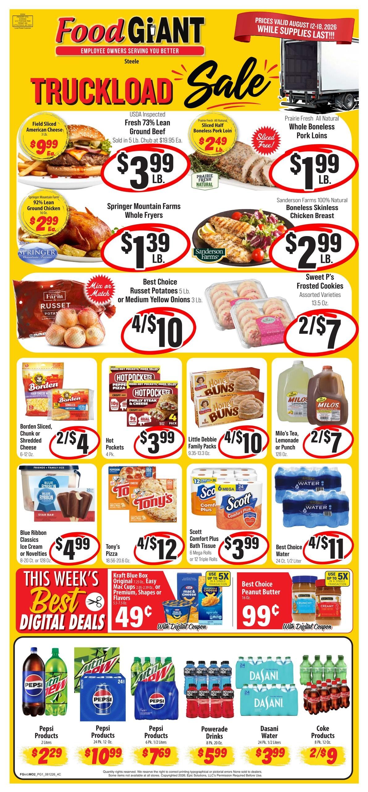 Food Giant (Caruthersville Area, MO) Weekly Ad August 12 - 18, 2026