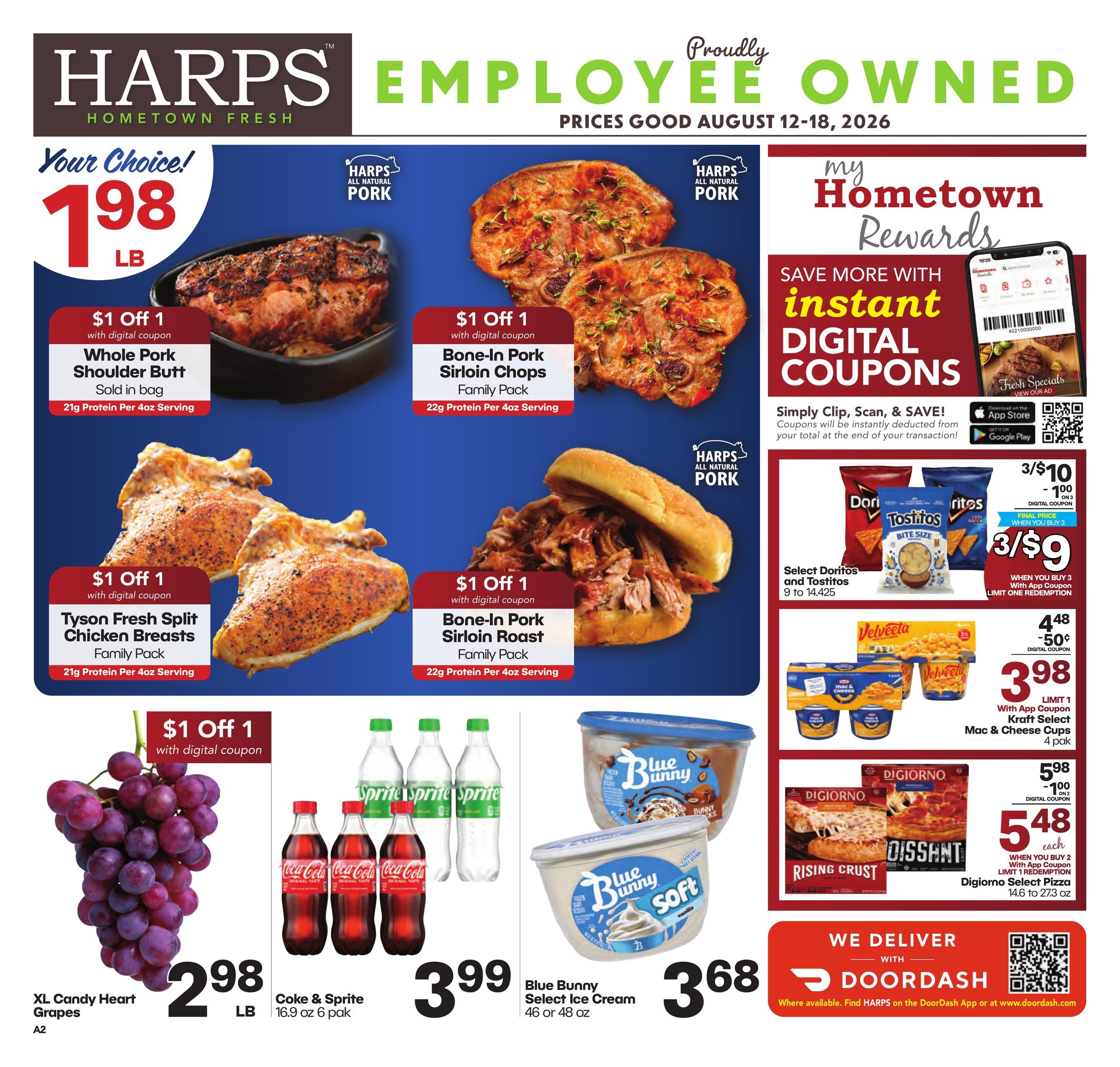 Harps Foods (Black Oak Area, AR) Weekly Ad August 12 - 18, 2026