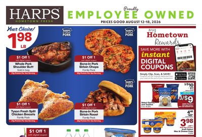 Harps Foods (Black Oak Area, AR) Weekly Ad August 12 - 18, 2026