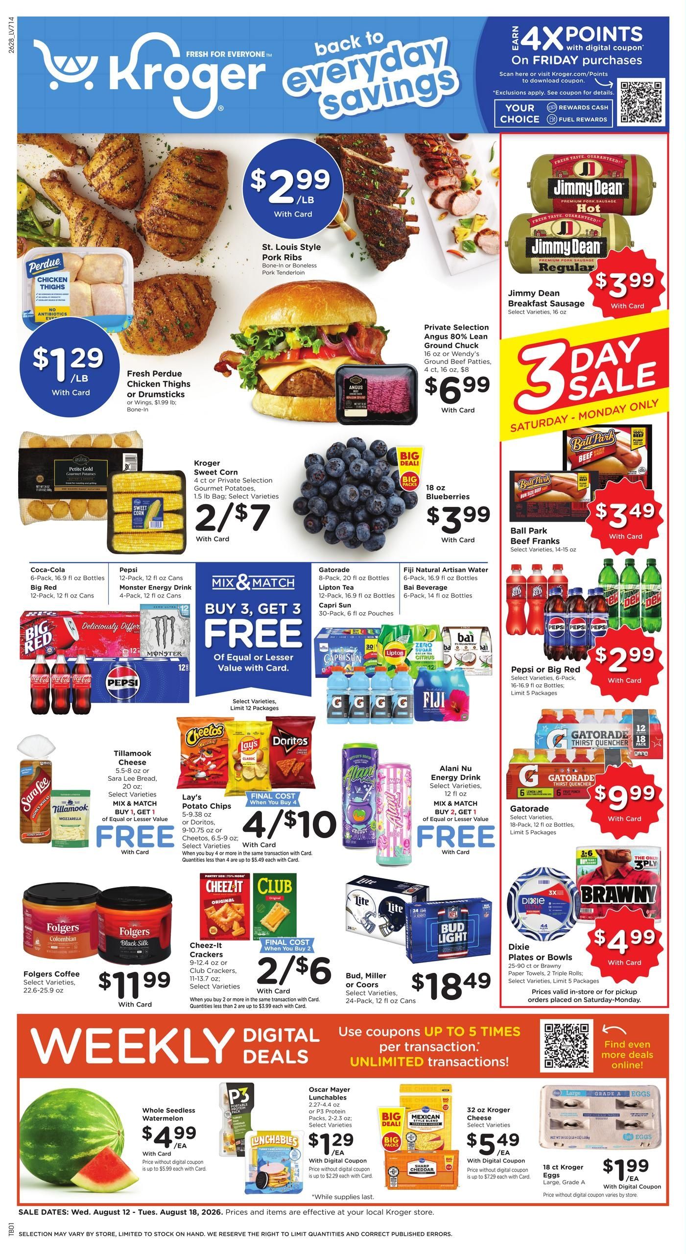 Kroger (Carbondale–Makanda Area, IL) Weekly Ad August 12 - 18, 2026