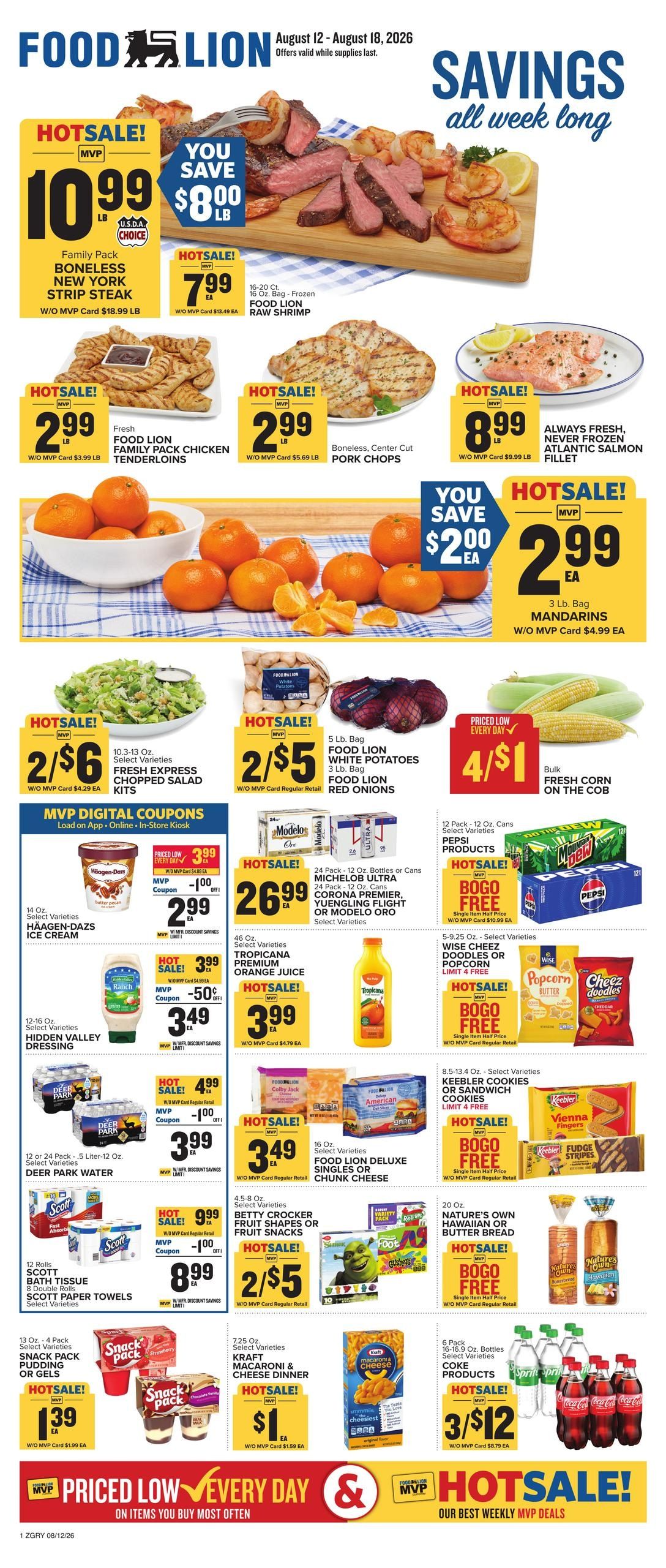 Food Lion (Athens–Hull Area, GA) Weekly Ad August 12 - 18, 2026