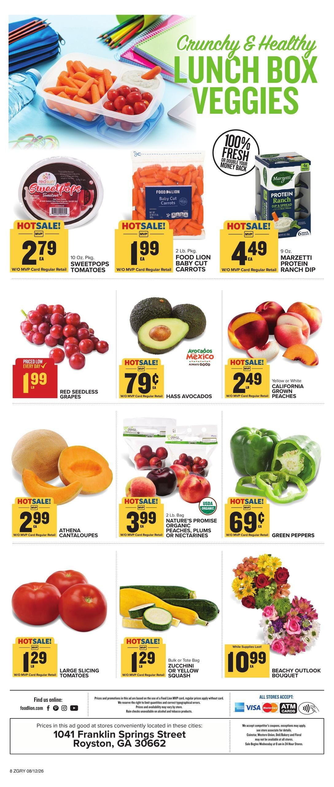 Food Lion (Athens–Hull Area, GA) Weekly Ad August 12 - 18, 2026