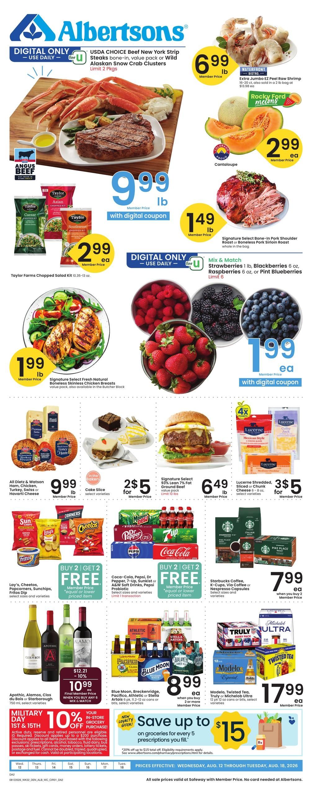 Albertsons (Ignacio–Durango Area, CO) Weekly Ad August 12 - 18, 2026