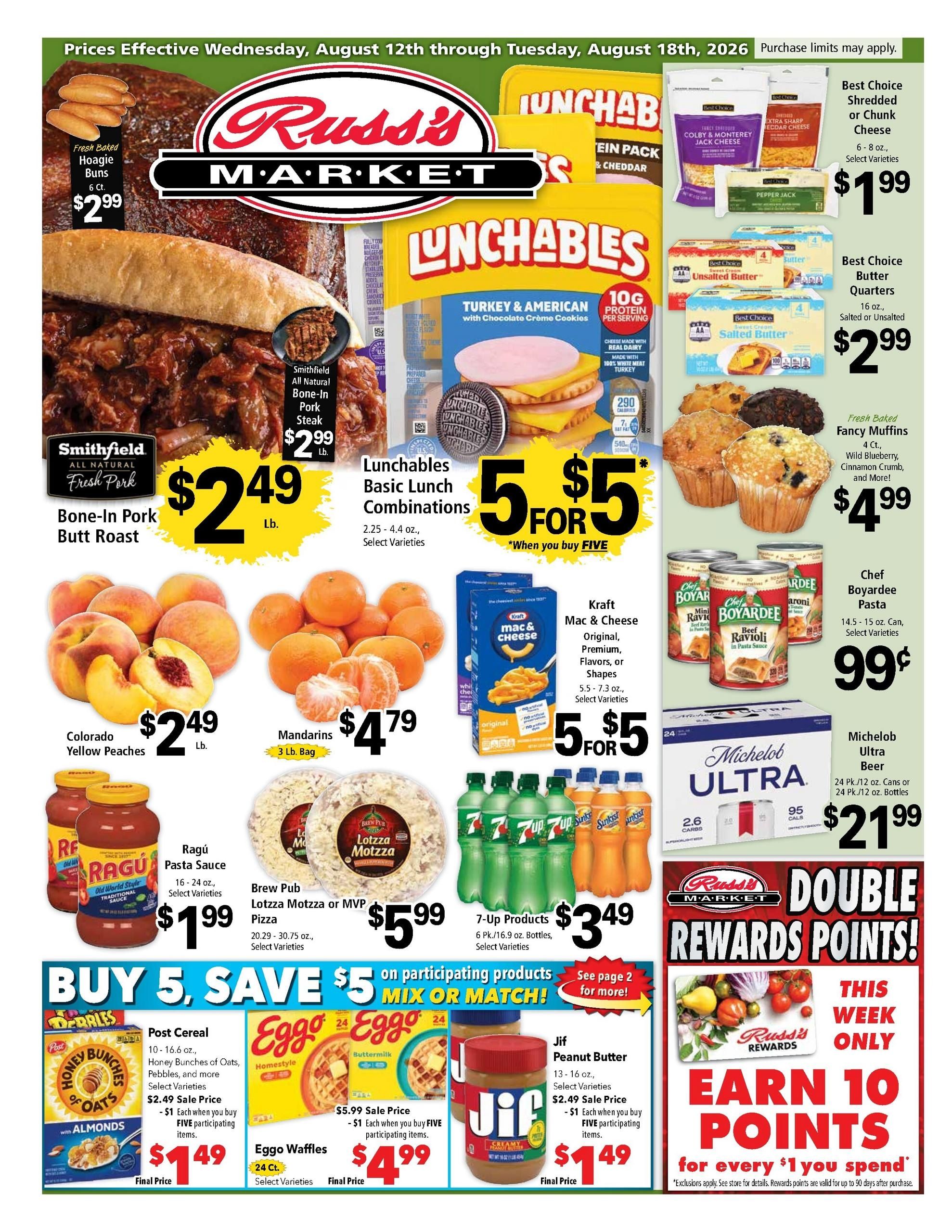Russ's Market (Lincoln–Sprague Area, NE) Weekly Ad August 12 - 18, 2026