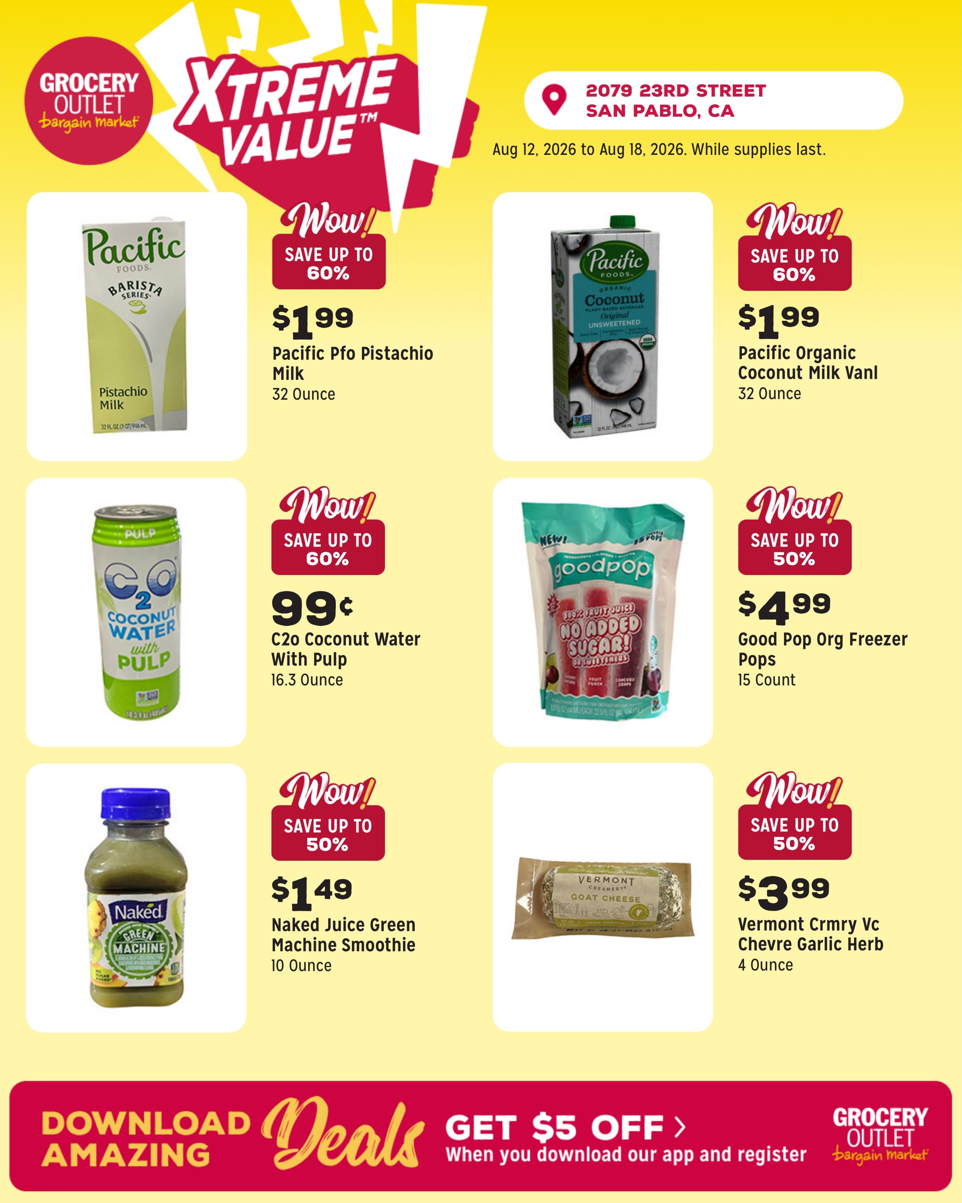 Grocery Outlet (Richmond–San Pablo Area, CA) Weekly Ad August 12 - 18, 2026